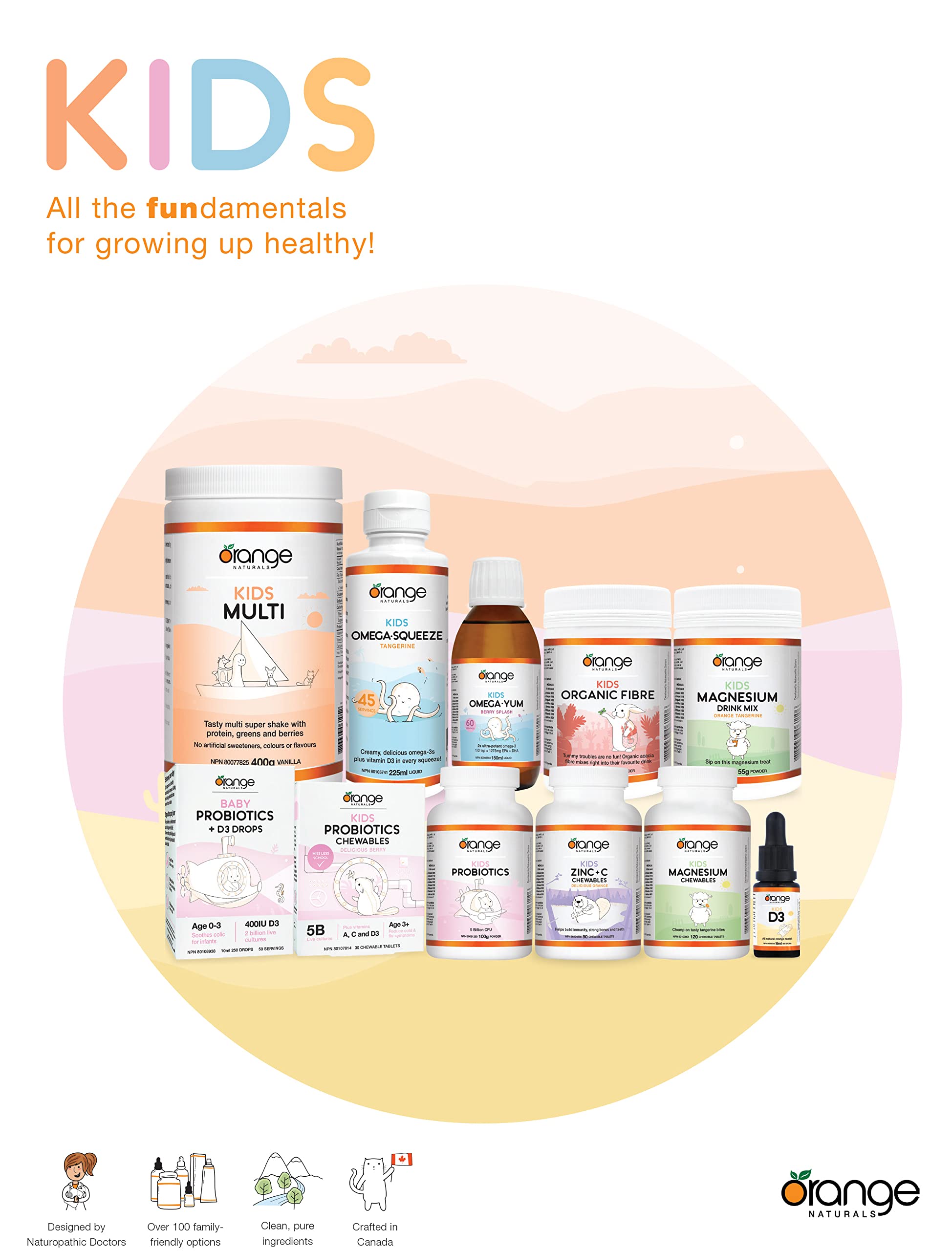 Orange Naturals - Fibres Biologiques pour Enfants, 150g Poudre 30 Portions - Soutient la Santé Intestinale, des Selles Saines et Régulières et Favorise la Santé Globale - Sans Goût et Facile à Mélanger - Végétalien et Sans OGM