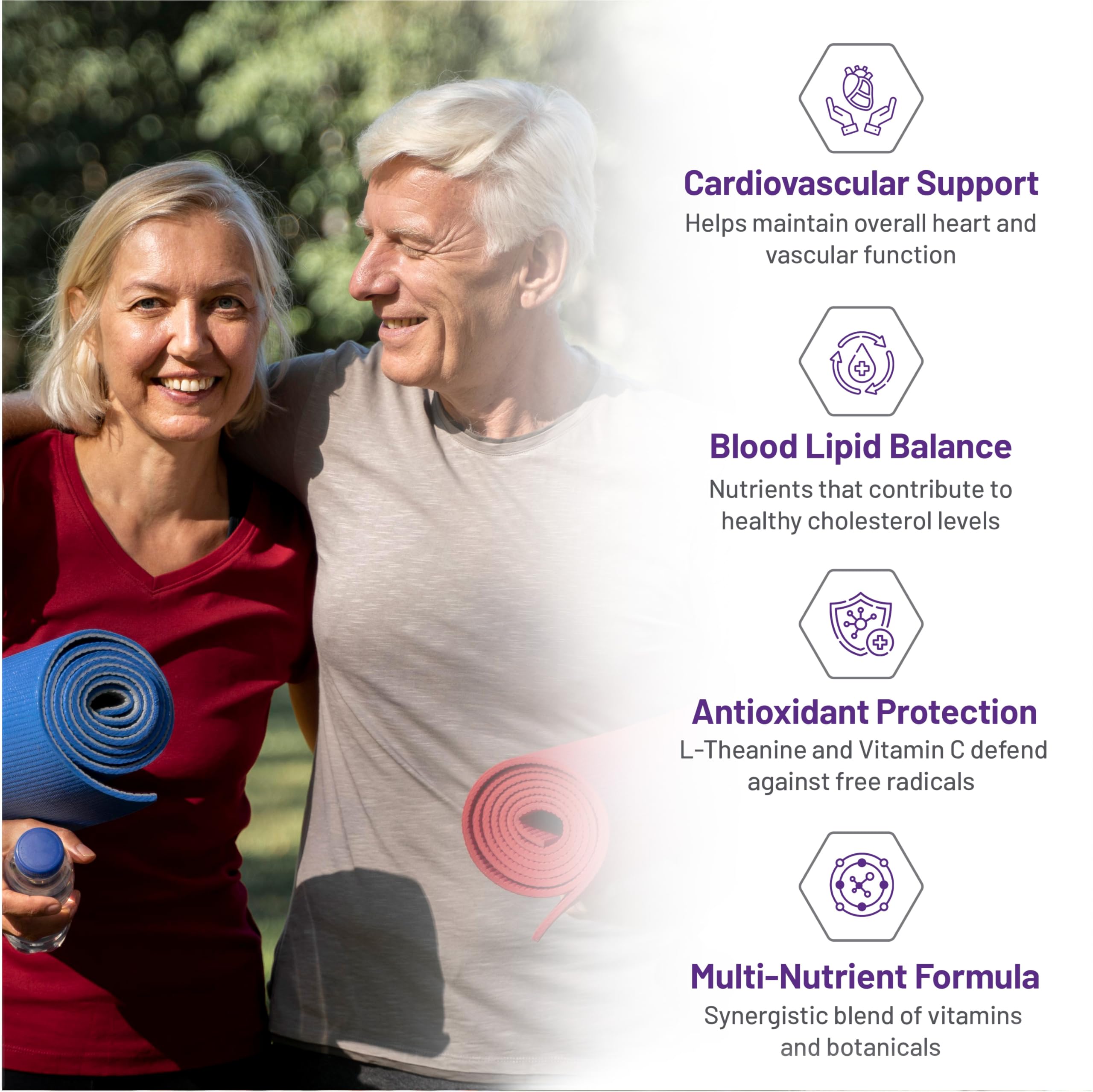 AOR Ortho Heart 400mg 60 Caps 30-Day Supply - Cardiovascular Support with Garlic, L-Theanine & Vitamin C, Circulatory Health, Support Balanced Lipid Level for Overall Heart Health, Gluten-Free & Vegan