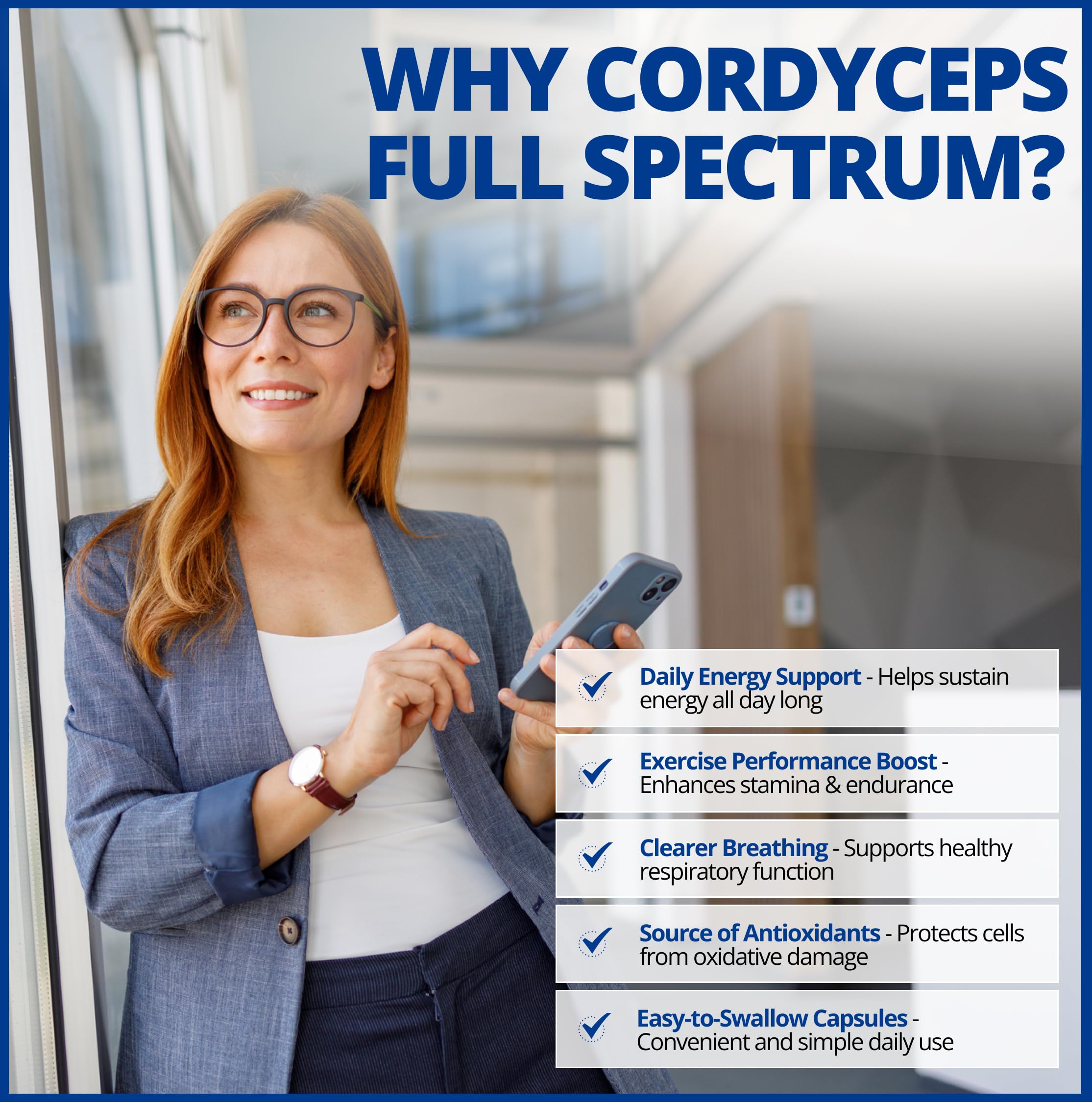 CanPrev Cordyceps Supplément de champignons à spectre complet 60 capsules végétaliennes, approvisionnement de 2 mois, corps fructifère et stroma cultivé biologiques, soutient la vitalité quotidienne, l'énergie, l'endurance, végétalien, sans gluten