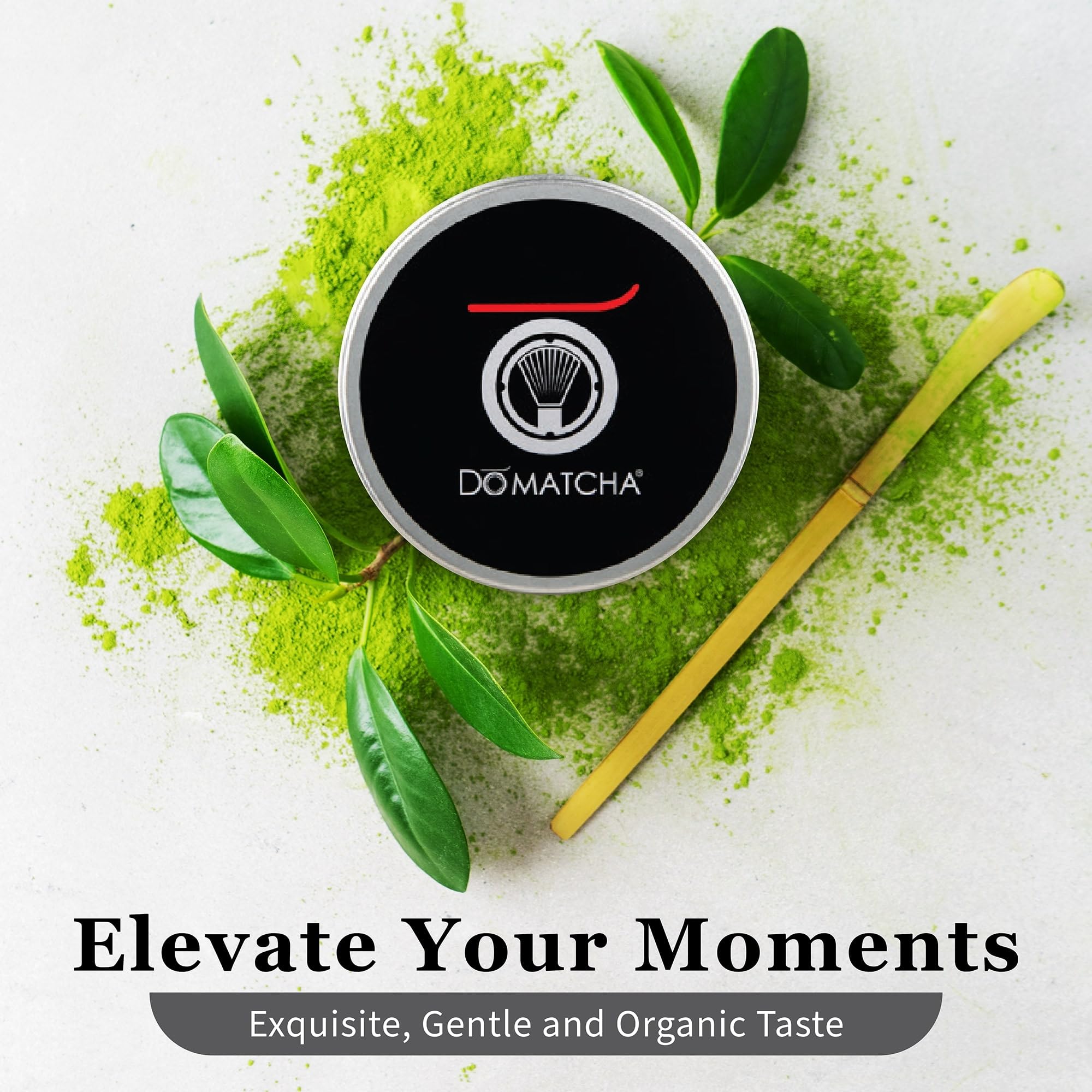 Poudre de Matcha Cérémonial DoMatcha, Thé Vert Japonais d'Uji – Goût Doux et Sucré, Riche en L-Théanine pour le Calme et la Concentration – Idéal pour les Lattes et les Rituels Quotidiens, Certifié Casher