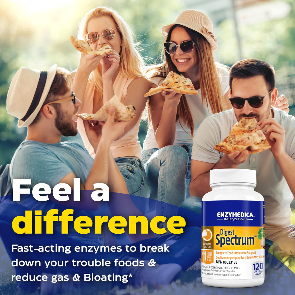 Enzymedica - Digest Spectrum - Broad-Spectrum Digestive Enzyme Supplement for Comfortable Mealtime Experience, Helps with Food Sensitivity Support, Dairy, Gluten-Free