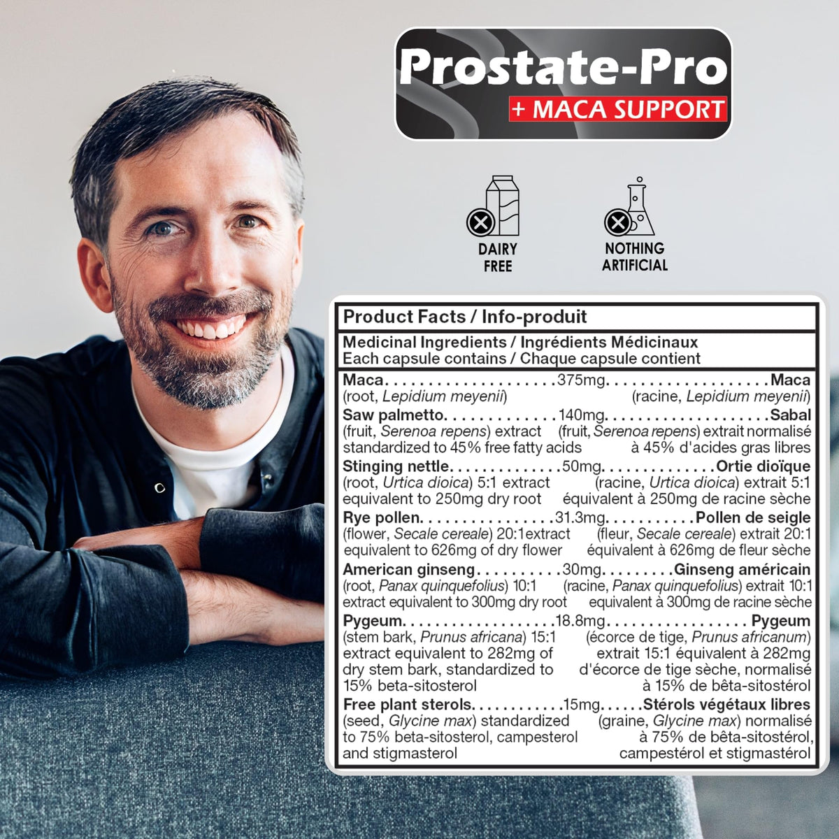 CanPrev Prostate Maca Support Capsules, Vitamin D3, Zinc, 100 Capsules