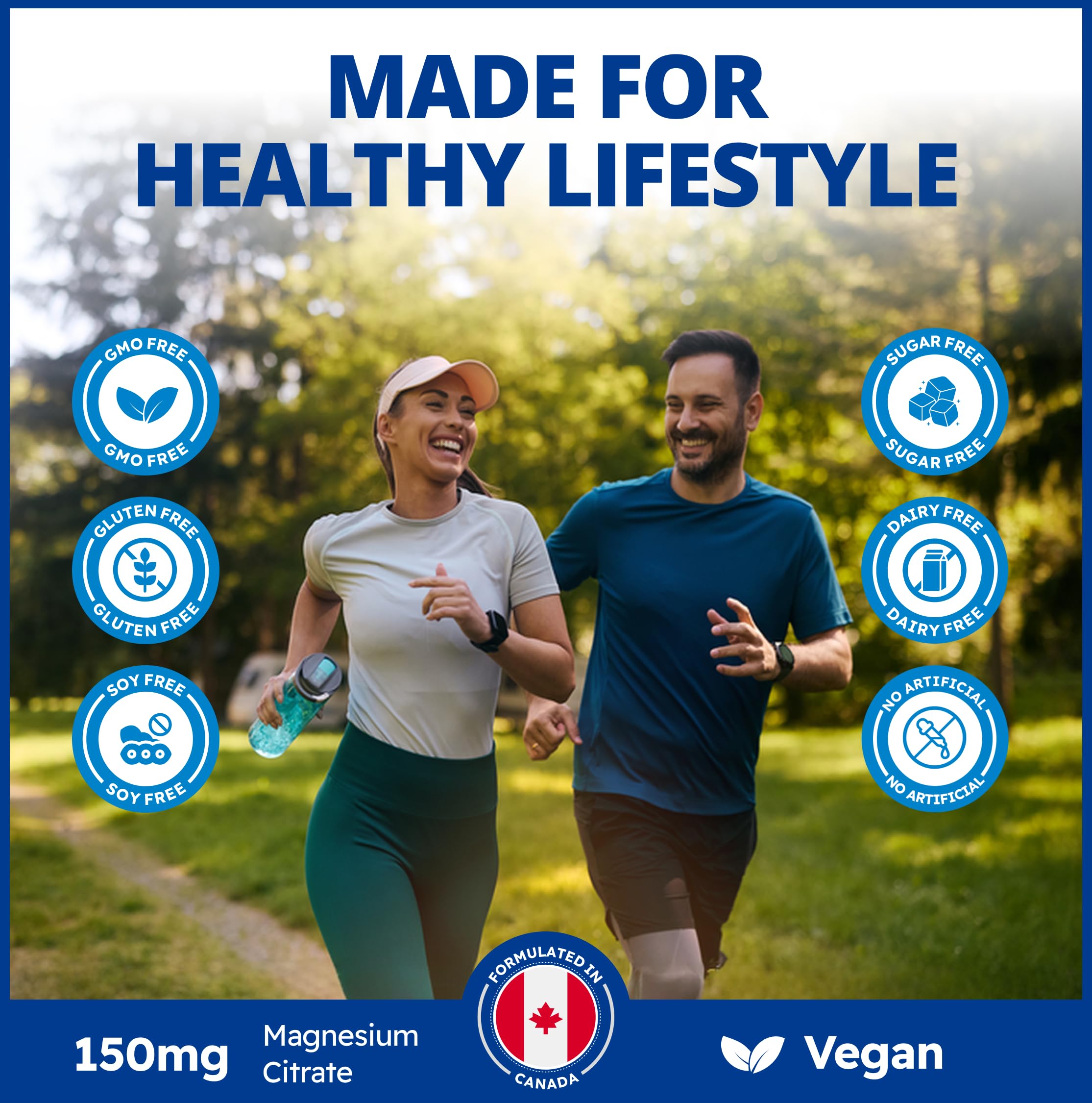 CanPrev Citrate de magnésium+, 120 gélules – 120 jours de traitement – Complément de magnésium à haute absorption, favorise la fonction physique, formule pure de citrate de magnésium biologique – Végétalien, sans OGM et sans gluten