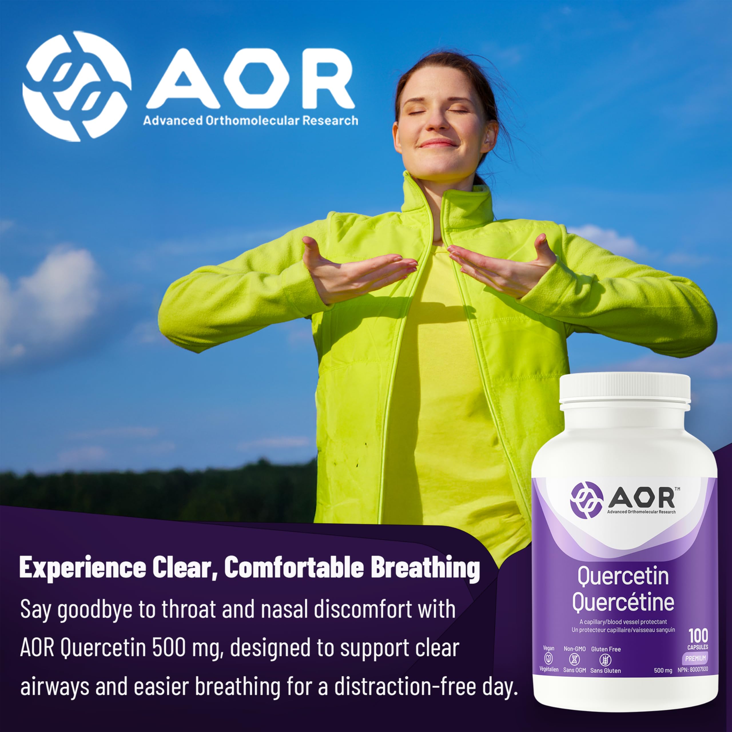 AOR - Quercétine en gélules - Antioxydant naturel et bioflavonoïde