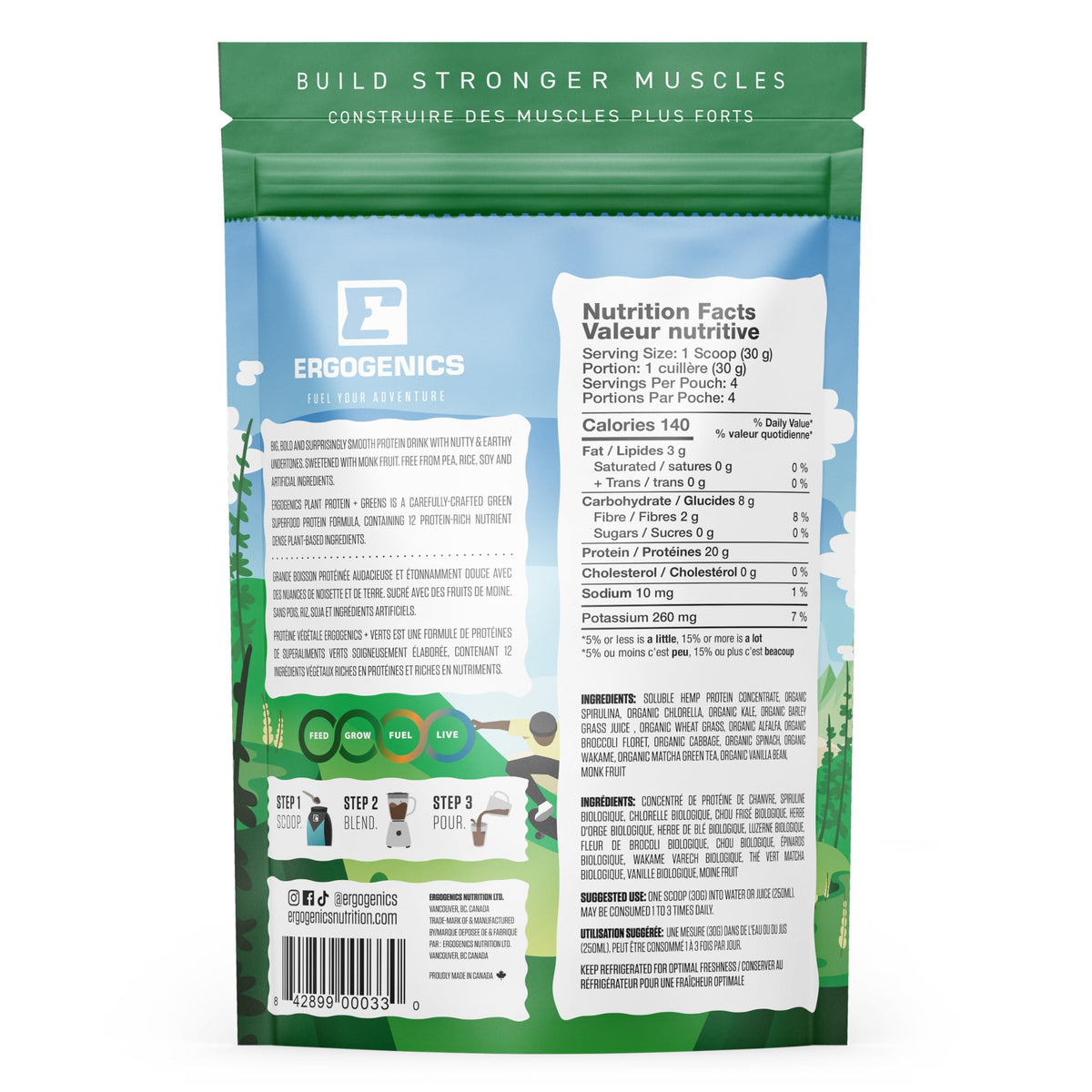 Ergogenics Nutrition Plant Protein +Greens