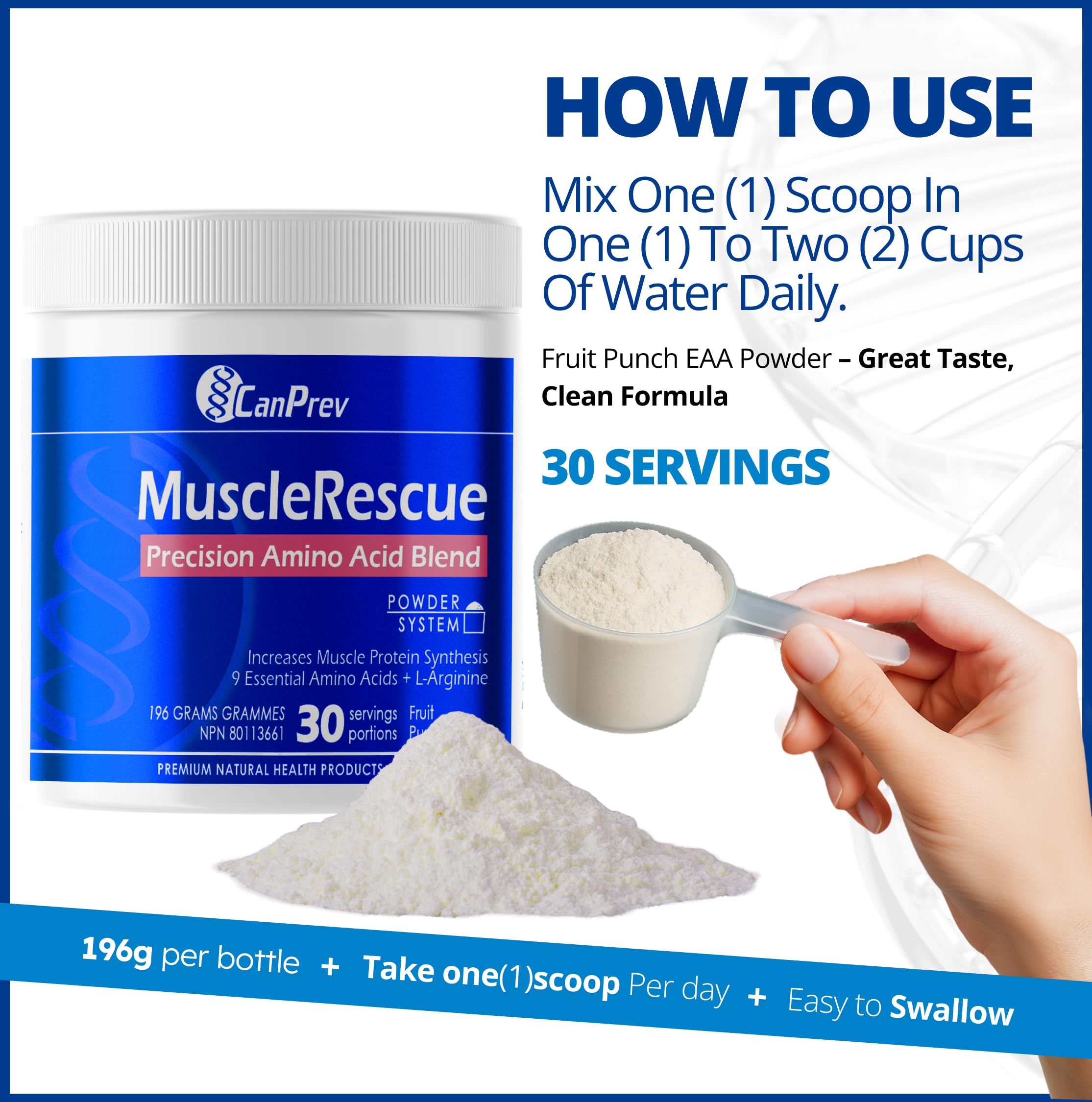 CanPrev - Muscle Rescue Mélange de précision d'acides aminés