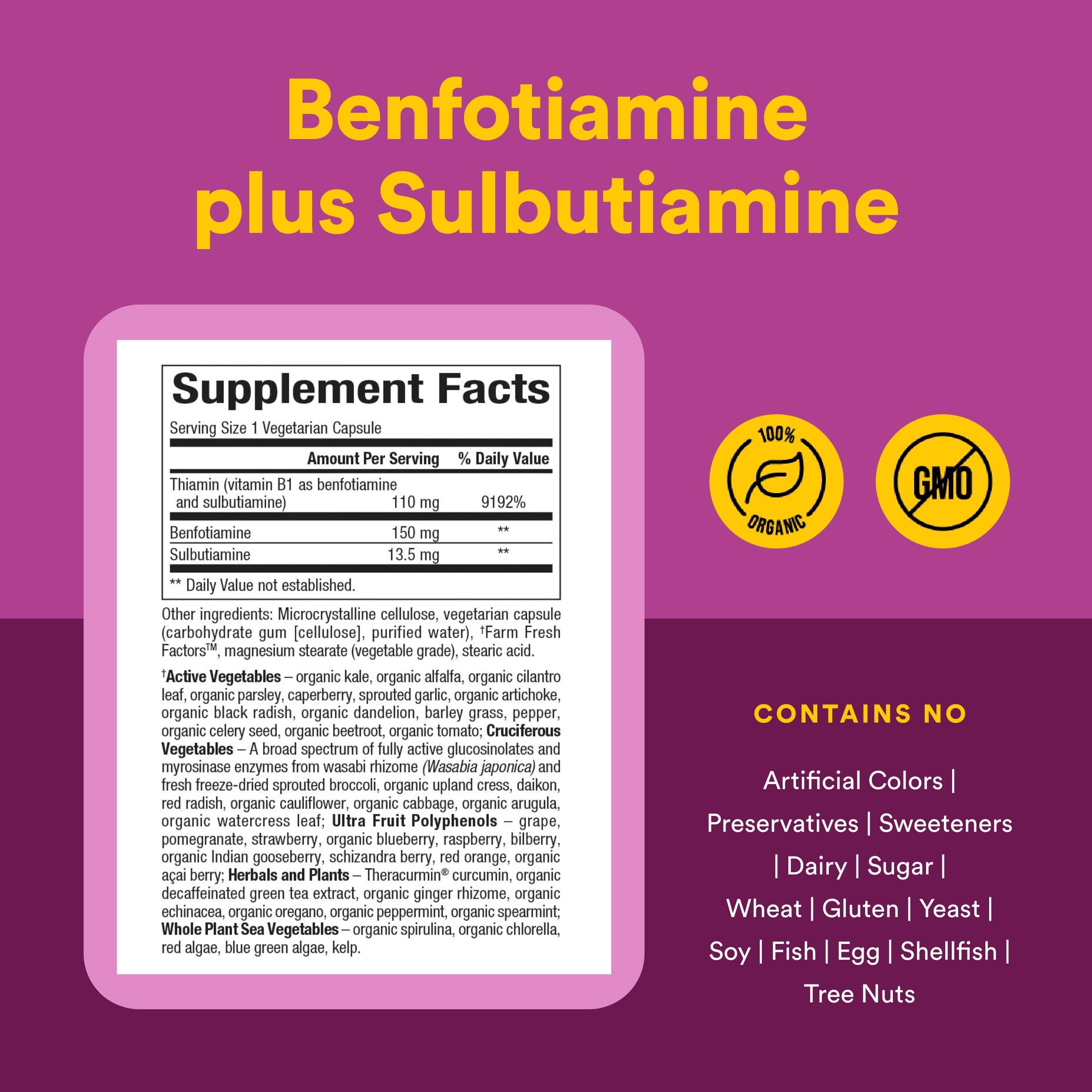 Natural Factors BioCoenzymated Benfotiamine B1 150 mg plus Thiamine Diphosphate, 30 capsules