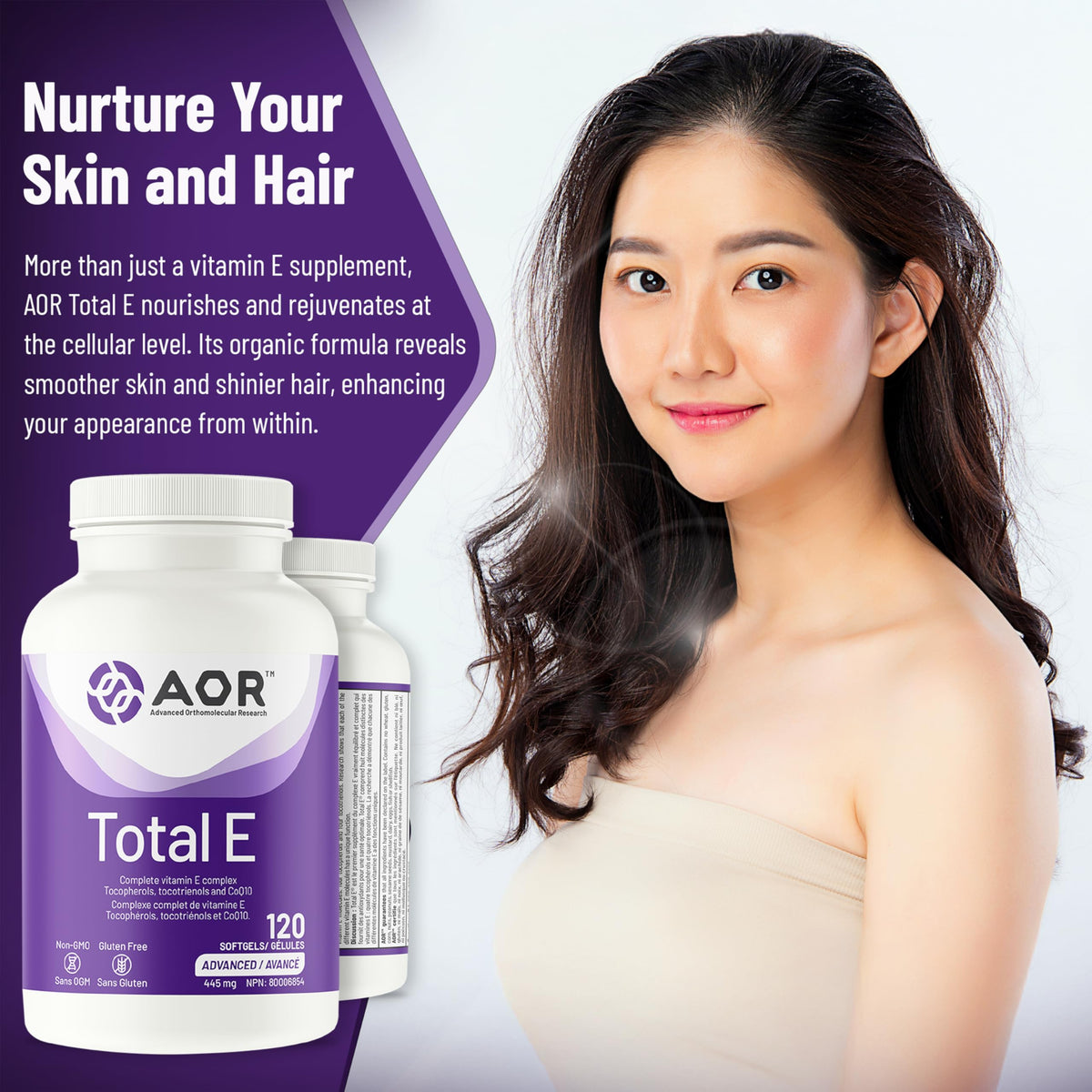 AOR Total E Softgels, 8 Forms of Vitamin E, 120 Softgels, 120-Day Supply