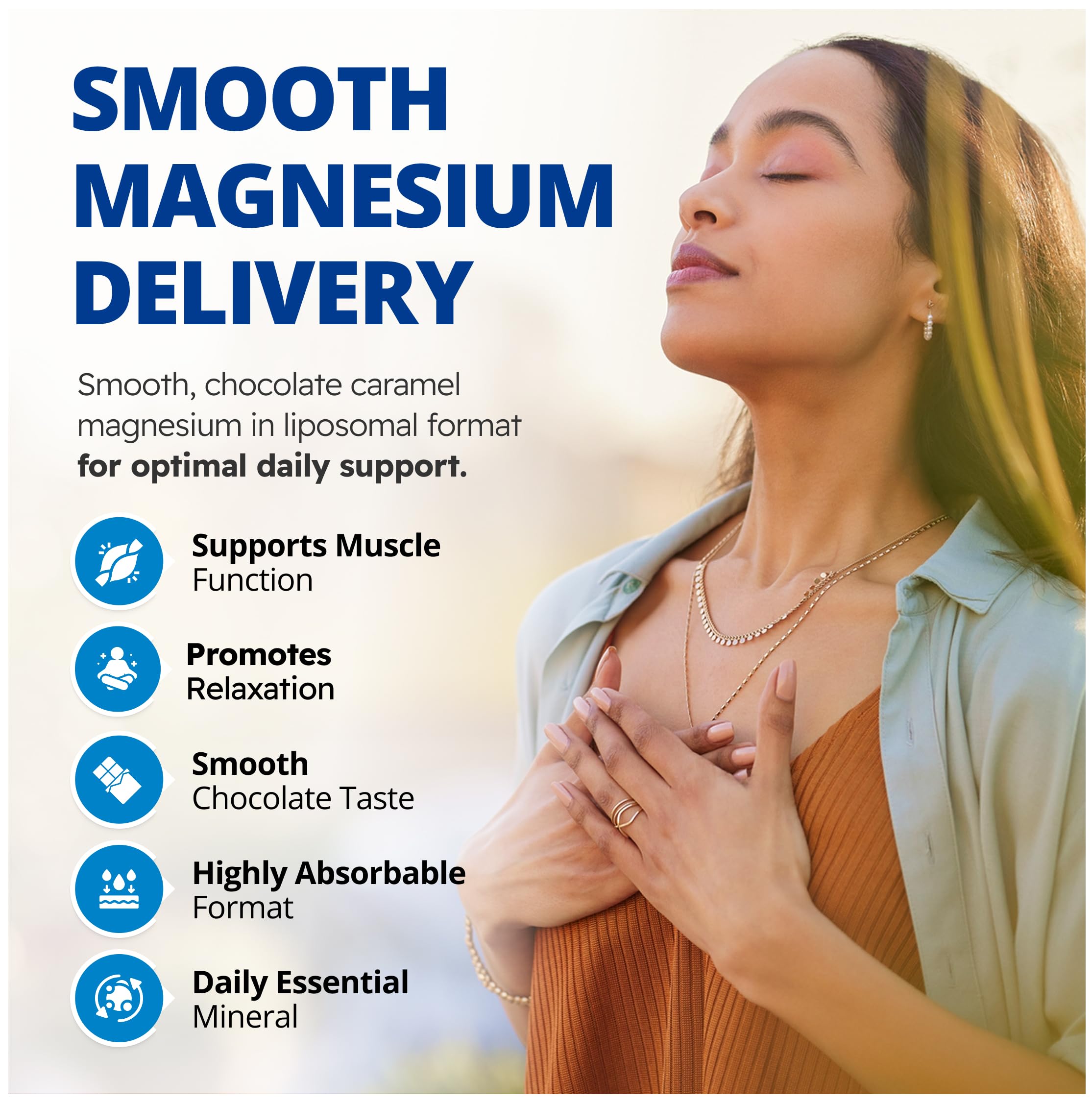 CanPrev Bisglycinate de magnésium liposomal, liquide de 225 ml (45 portions), saveur chocolat-caramel aux noisettes - Aide à maintenir une fonction musculaire, des os et des dents sains - Végétalien, sans OGM et sans gluten
