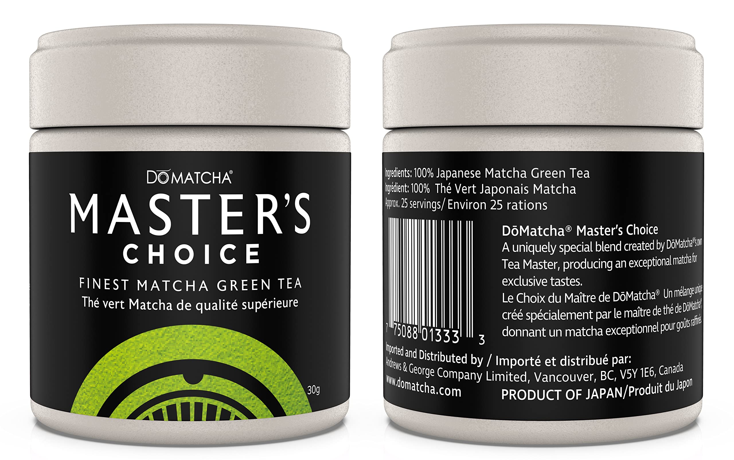 DoMatcha Master's Choice Ceremonial Finest Matcha Green Tea Powder 30g, 25 Servings - Kyoto-Crafted Matcha with Rich Taste, Vibrant Green Color, Ideal for Lattes, Smoothies & Baking, Kosher Certified
