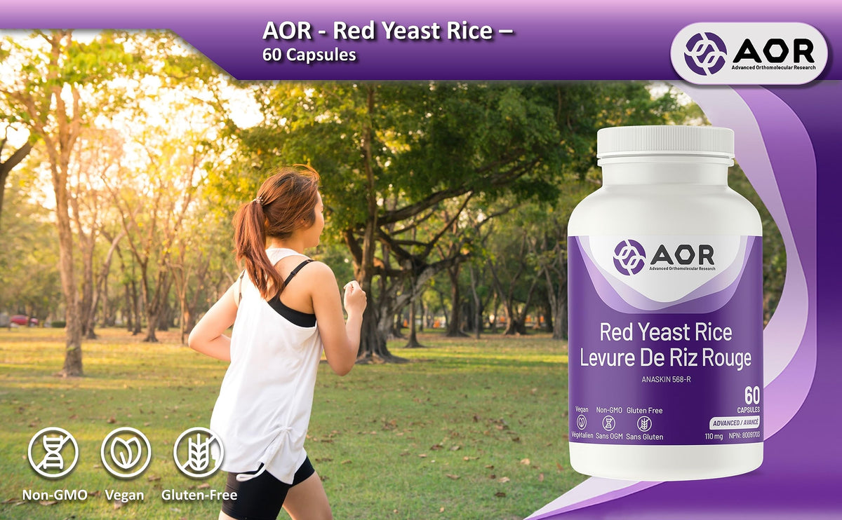 AOR Red Yeast Rice Supplement 110mg, 60 Capsules, 60-Day Supply