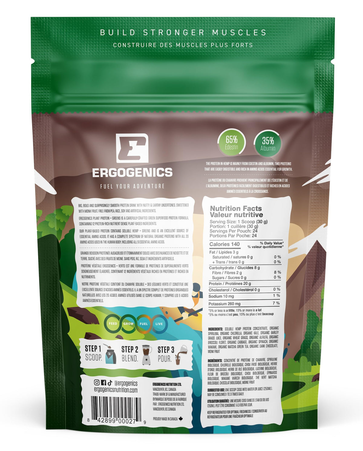 Ergogenics Nutrition Plant Protein +Greens