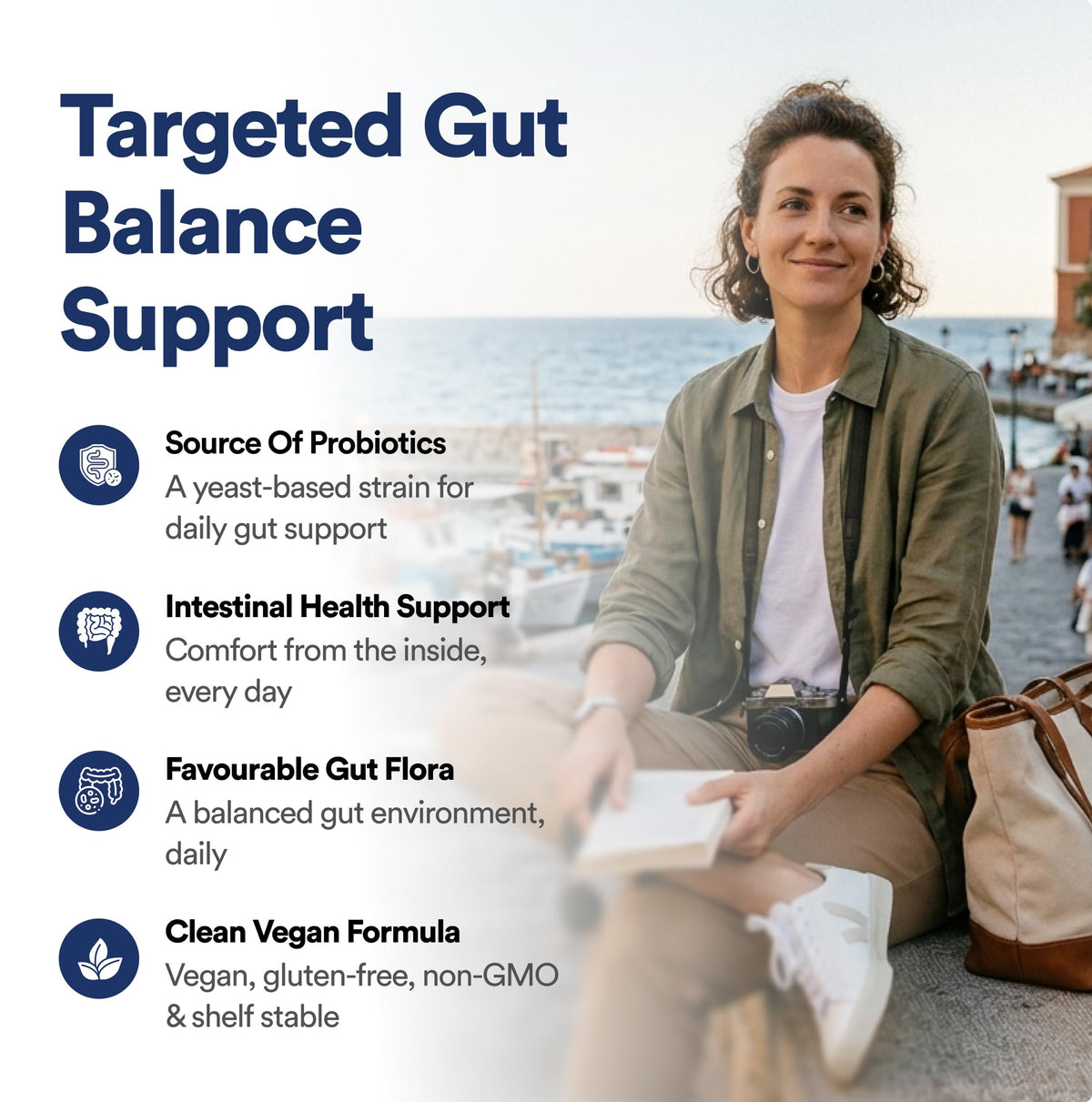 Saccharomyces Boulardii Probiotic Supplement, 60 DR Veggie Caps 60-Day Supply, 10 Billion CFU, Digestive Balance & Gut Flora Support, Vegan, Gluten-Free & Non-GMO, Proudly Canadian & Plastic Negative