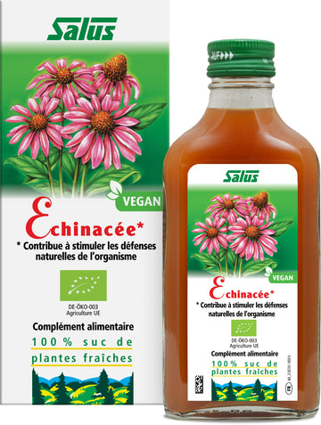 Jus de plante fraîche d'échinacée Salus | Complément à base de plantes pour la toux et le rhume | Réduit l'inflammation | Soutien du système immunitaire pour adultes et enfants | Convient aux végétaliens