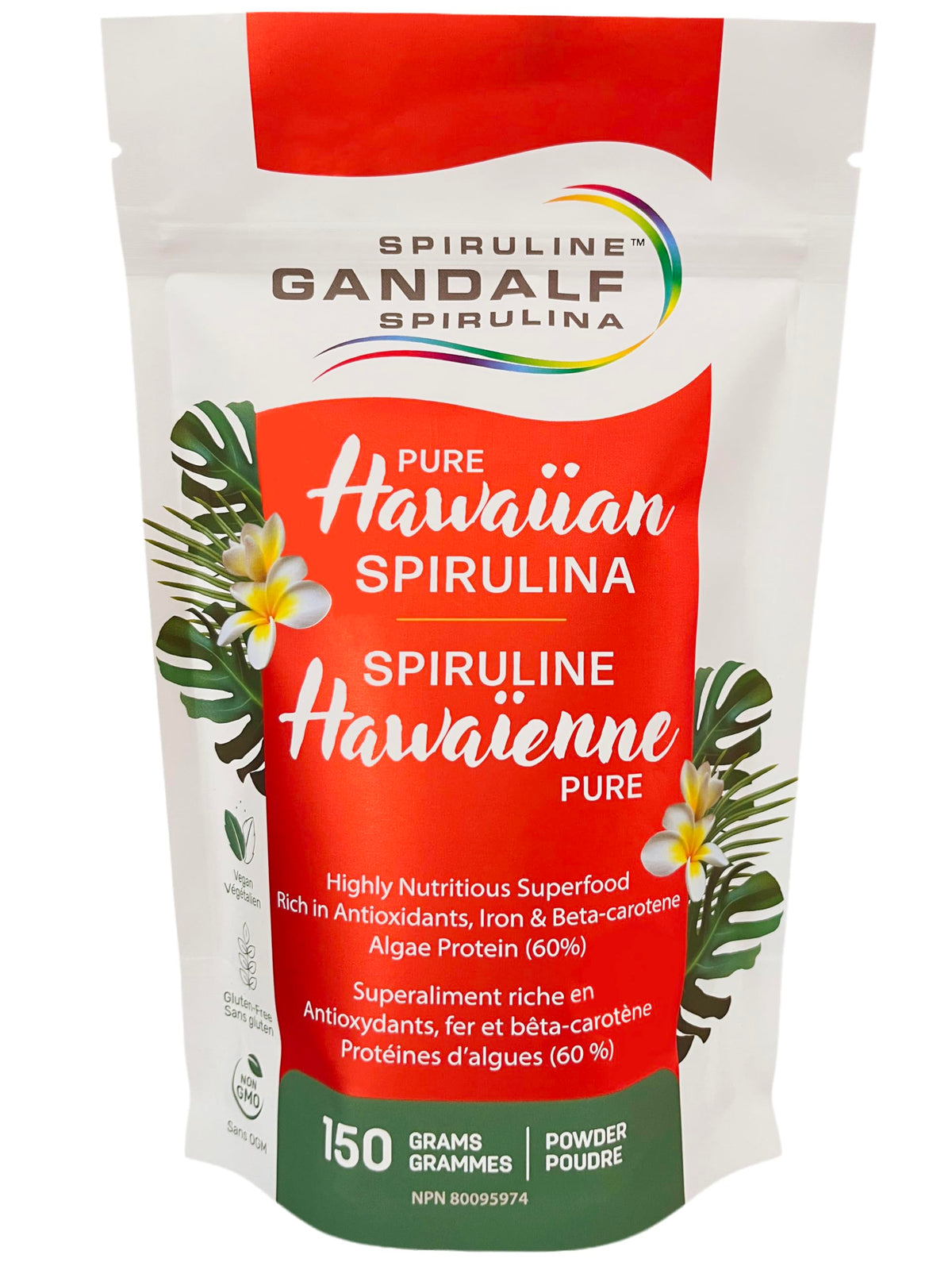 Gandalf Hawaiian Spirulina Powder, Spirulina, Lab Tested, 150g, 30 Servings