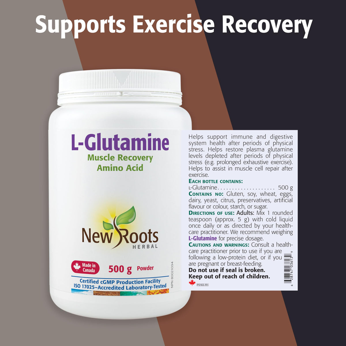 New Roots Herbal - L-Glutamine Powder - 500 g