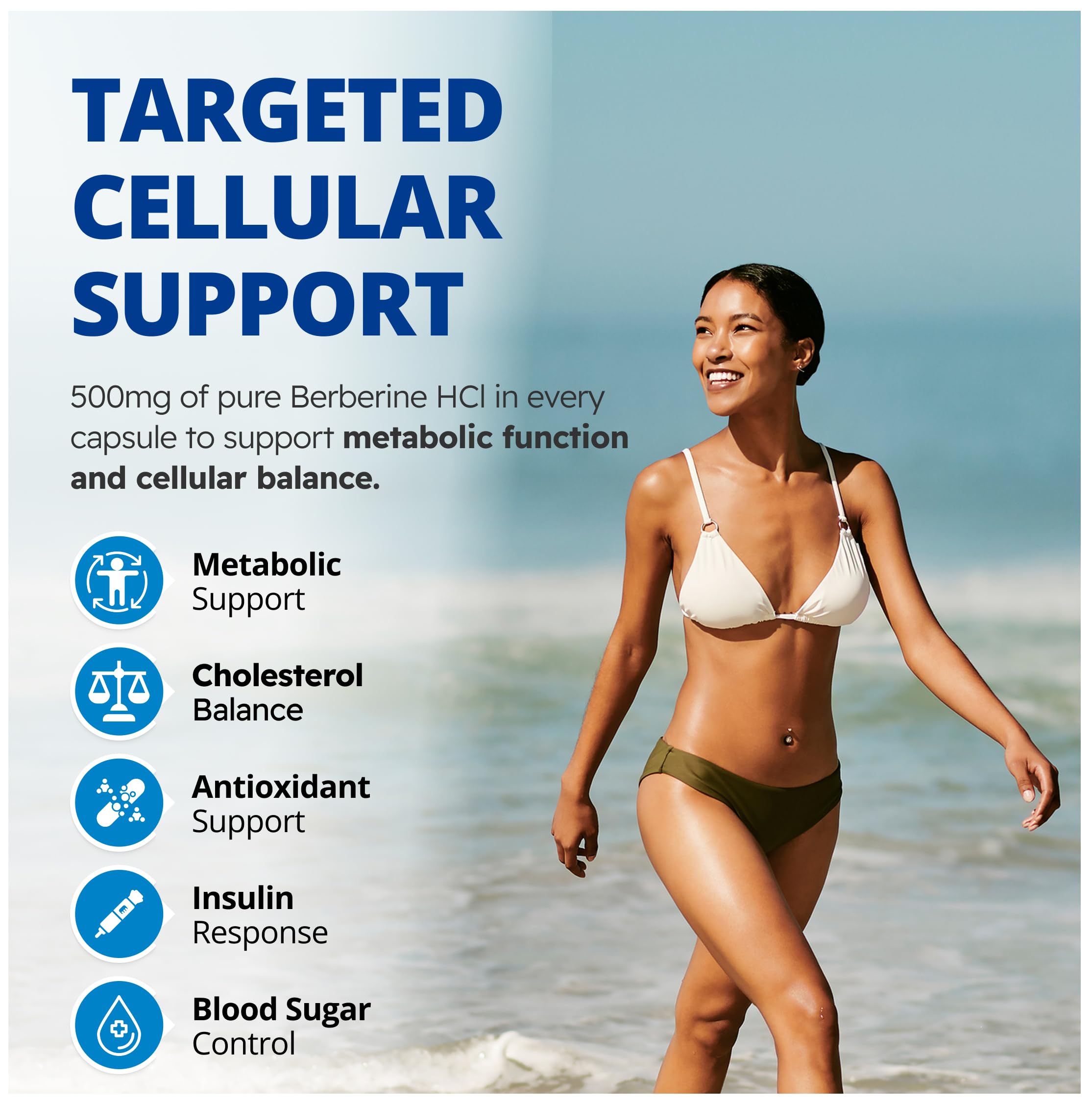 CanPrev - Berberine 500mg, 60 Vegan caps 30-Day Supply - Provides Support for Healthy Glucose Metabolism - Helps Support Healthy Cholesterol Levels and Blood Lipid Levels - Source of Antioxidant