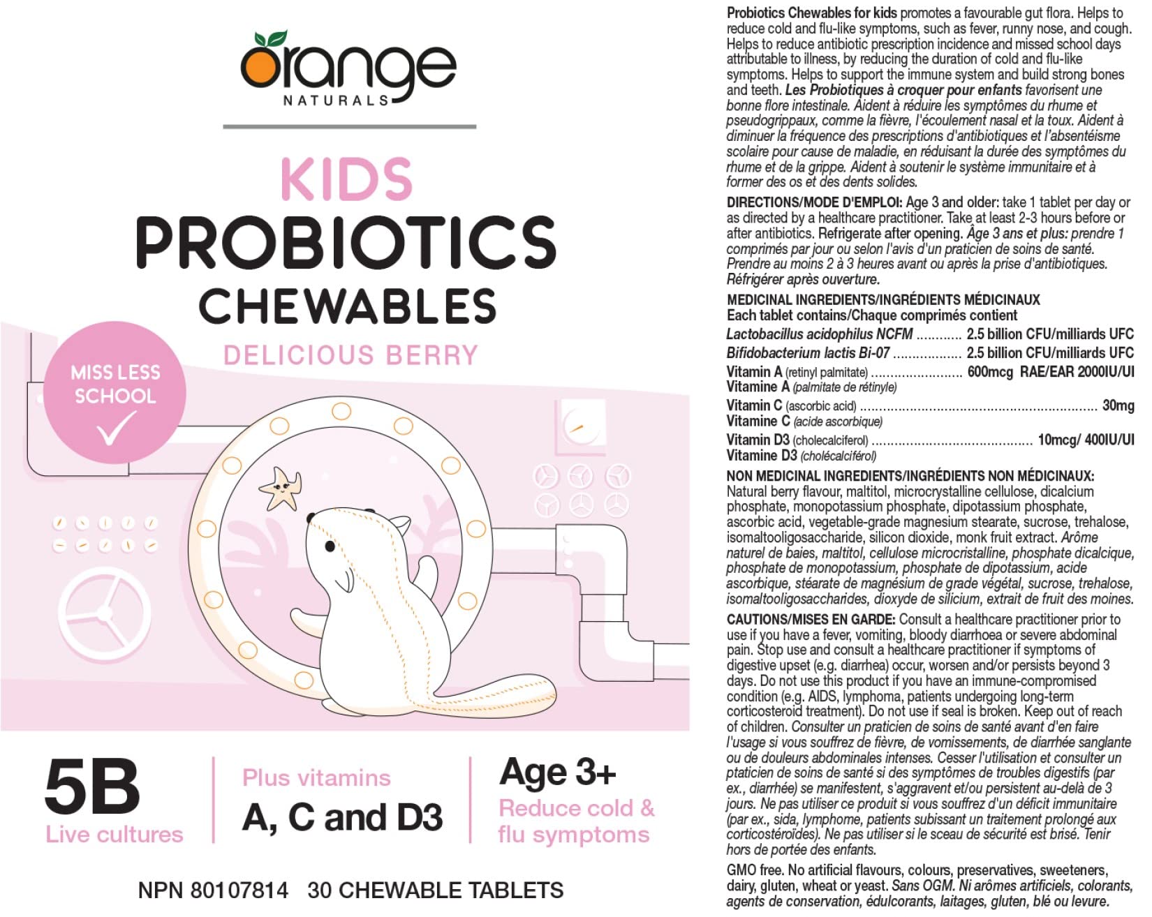 Orange Naturals - Probiotiques pour enfants