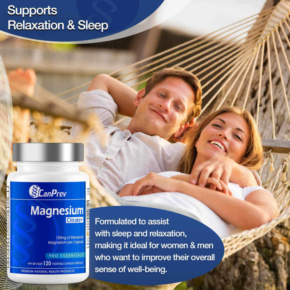 CanPrev Magnesium Citrate Capsules, Vegan, 120 Capsules, 120 Day Supply
