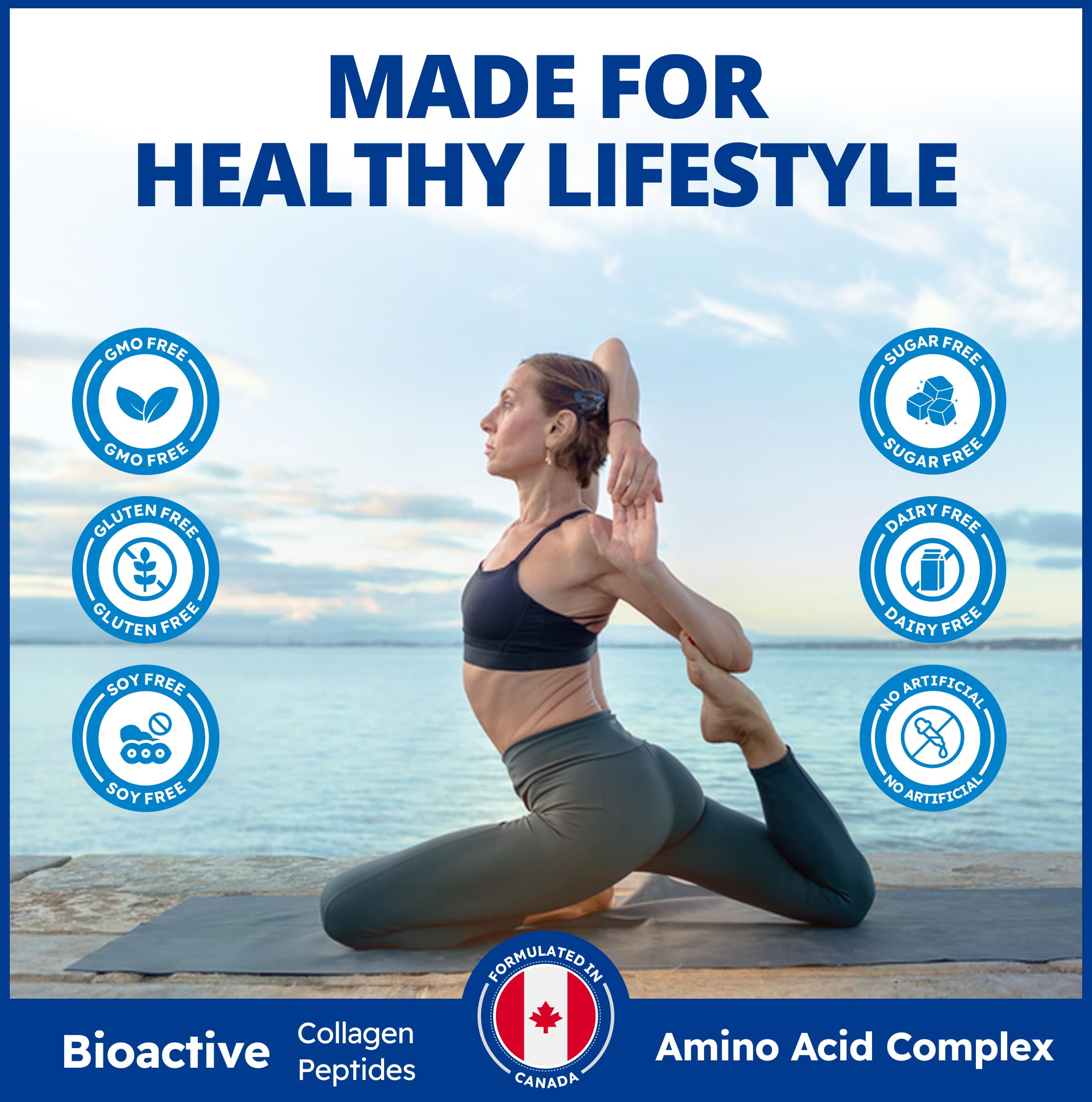 CanPrev Collagen Tendo Recover Powder for Men & Women 250g 50-Servings, Unflavoured - Bioactive Collagen Peptides for Joint Strength - Supports Healthy Skin, Hair, & Nails - Hydrolyzed for Absorption
