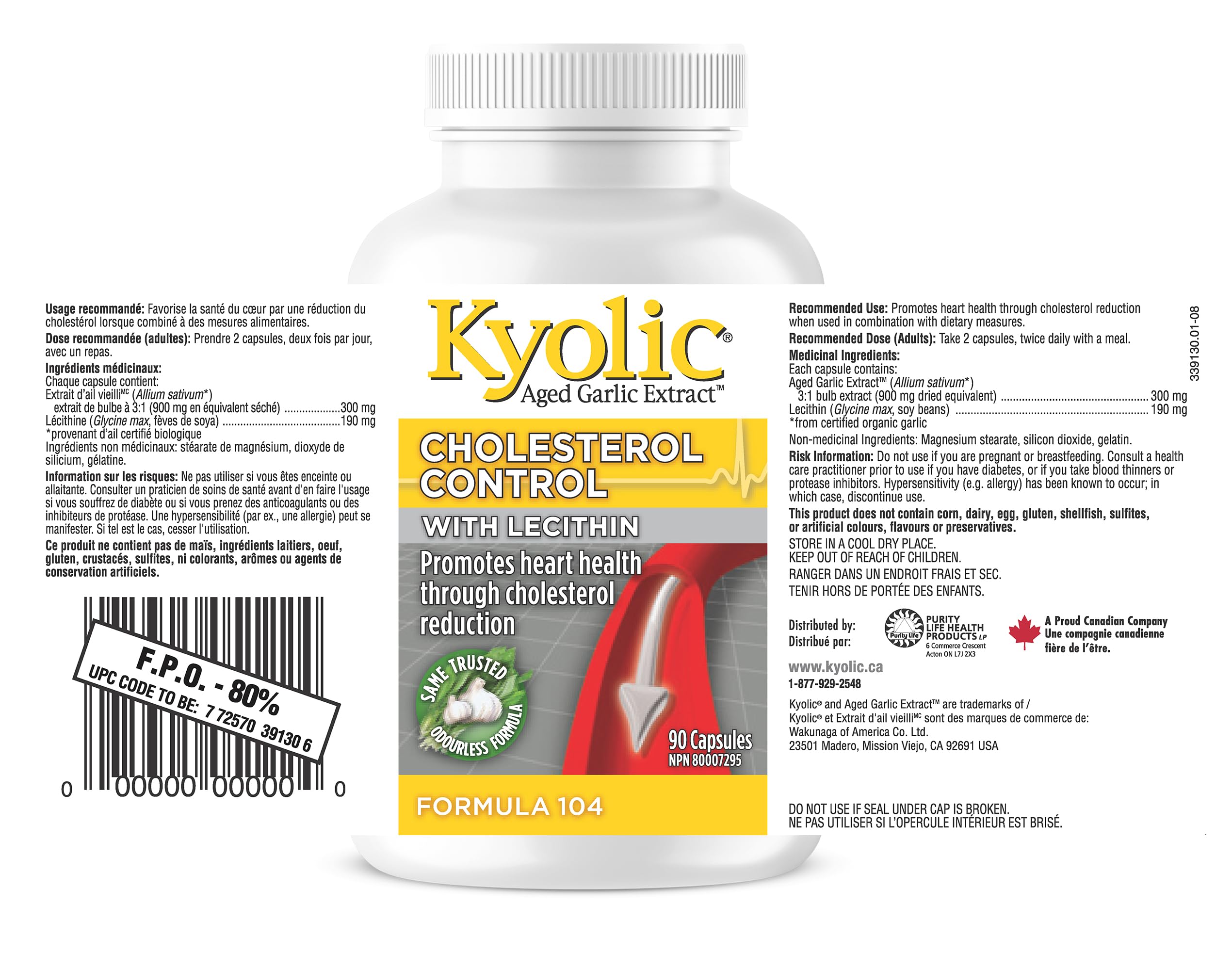 Kyolic - Contrôle du cholestérol avec lécithine
