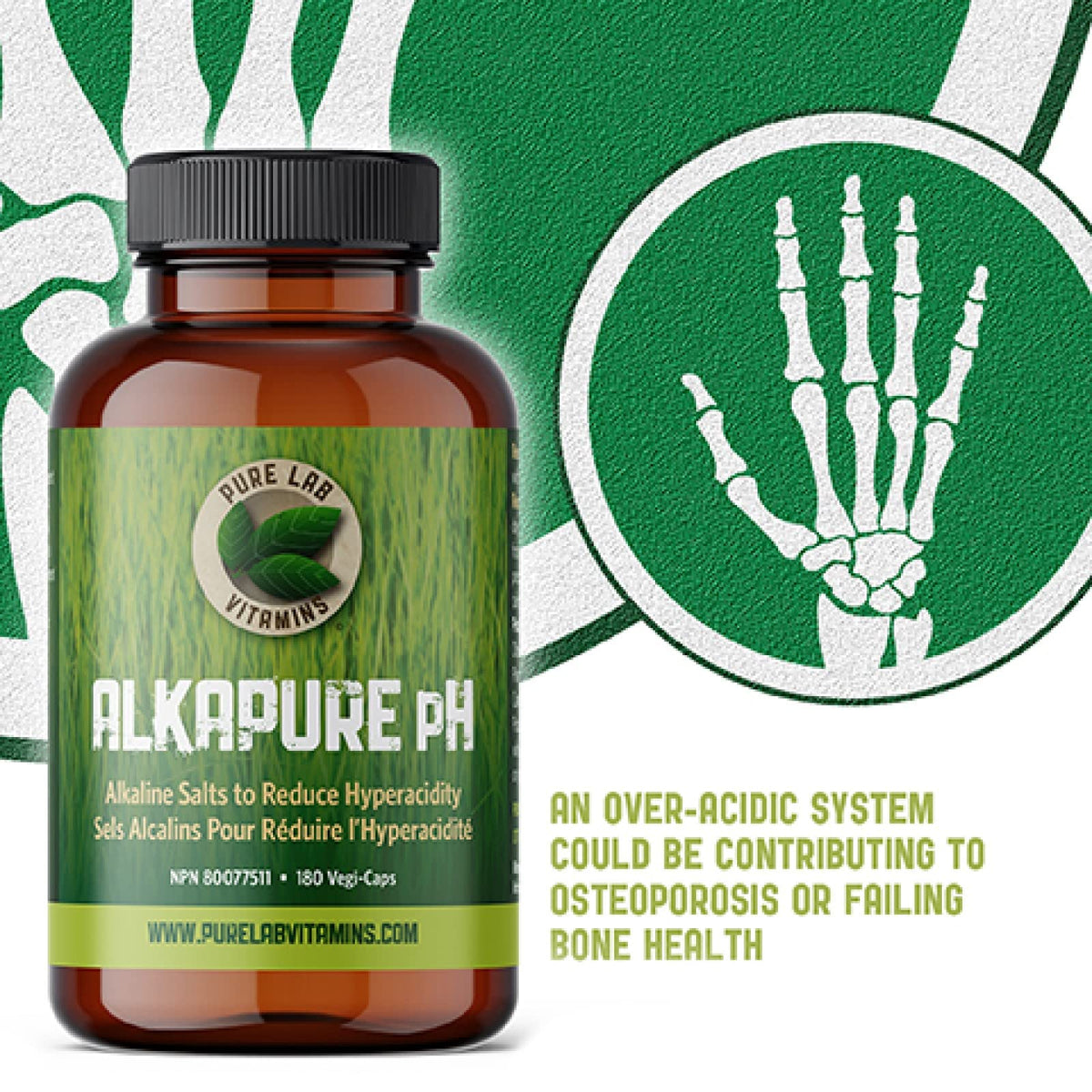 Pure Lab Vitamins | Alkapure pH | 180 Capsules | Alkaline pH Balance Pills | Essential Minerals Supplement | Antigas and Bloating Relief for Men & Women | Indigestion and Heartburn Relief | Antacid Pills