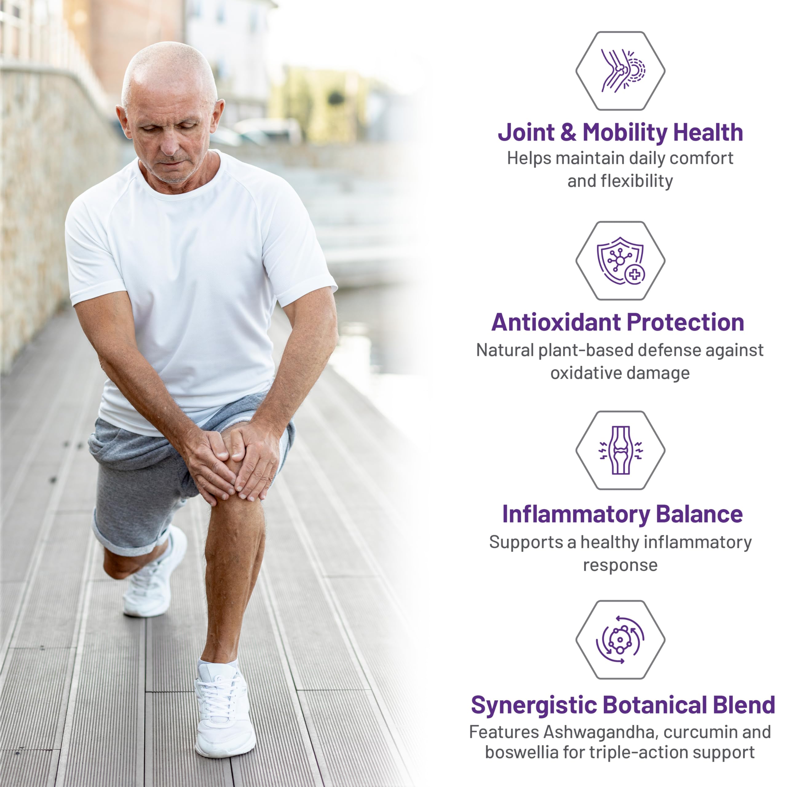 AOR Complément Soulagement de l'Inflammation 280mg, 60 Gélules pour 60 Jours - Contient Boswellia, Curcumine Longvida & Ashwagandha - Mélange de Curcuma pour le Soutien Articulaire, la Souplesse & le Confort - Végétalien et Sans OGM