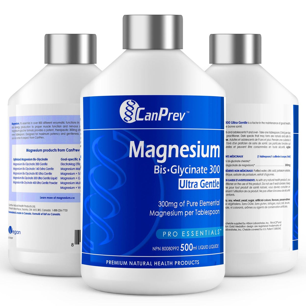 CanPrev Liquid Magnesium Bisglycinate, 300mg per tbsp, 500ml, 33 Day Supply