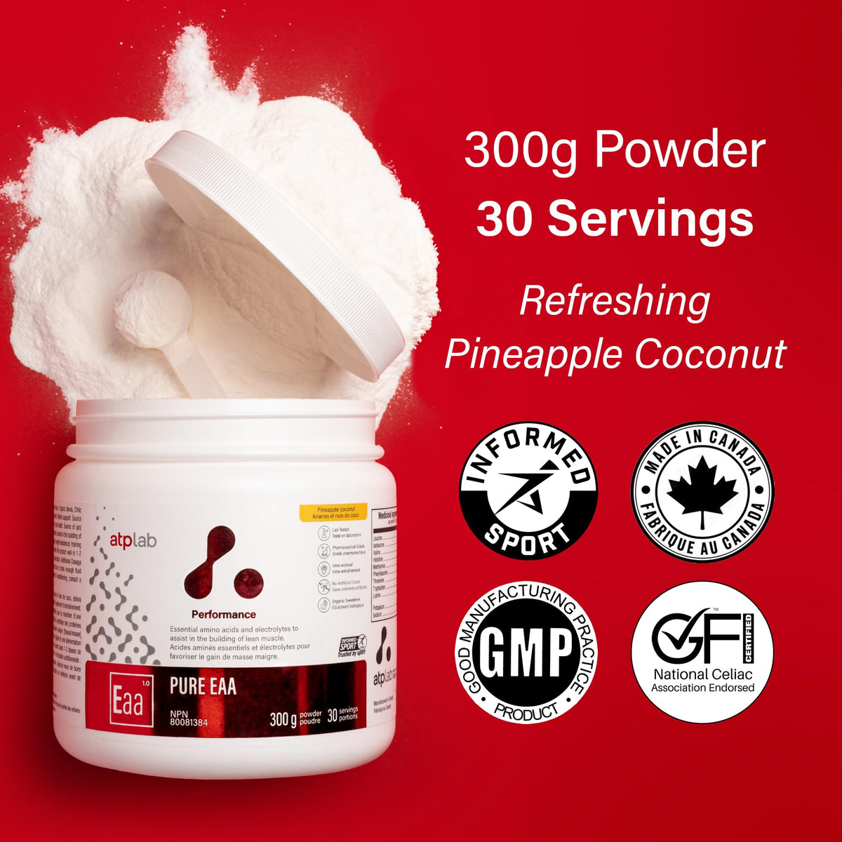 atplab Essential Amino Acids Powder, Pineapple Coconut, 300g, 30 Servings