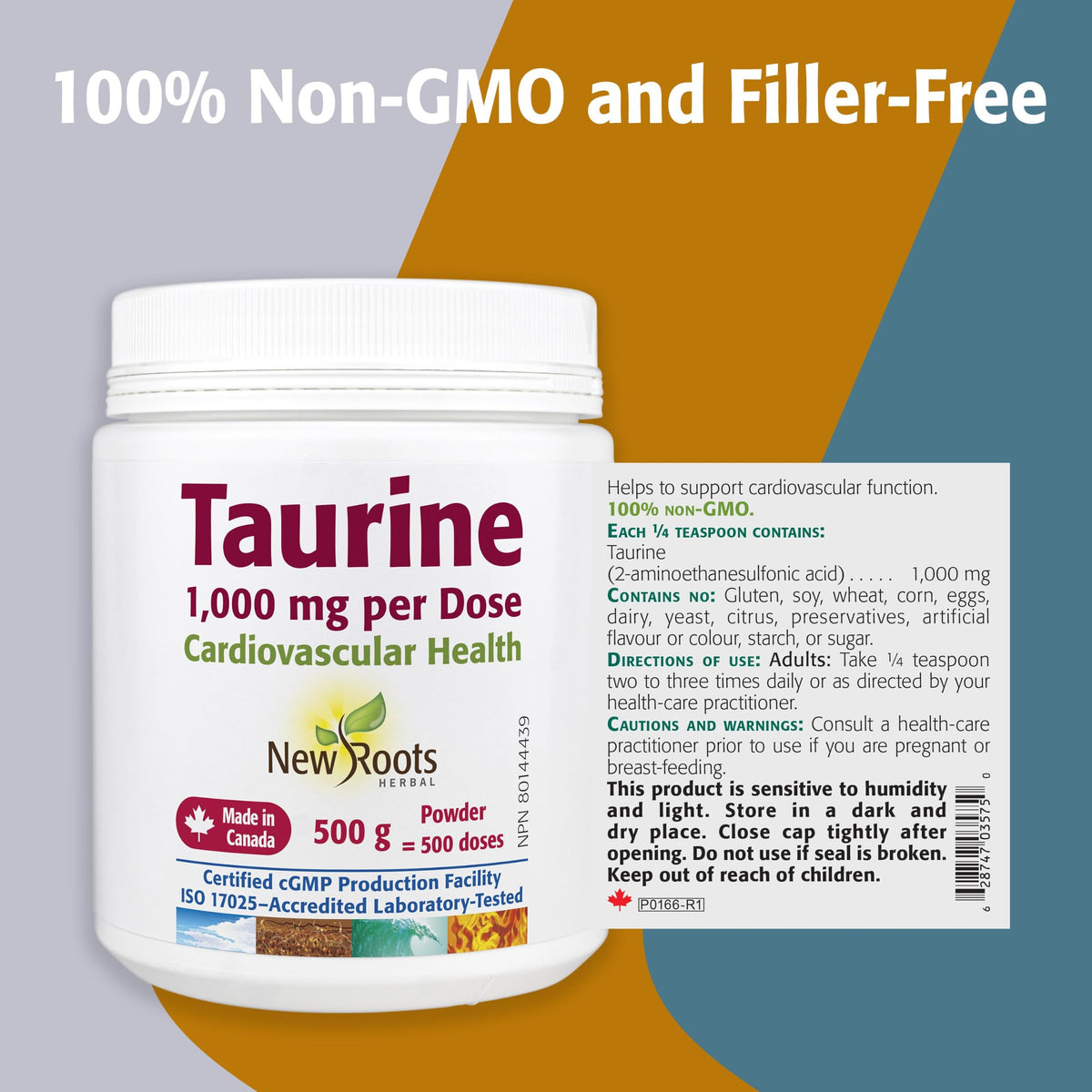 New Roots Herbal - Taurine 1,000 mg - 500 g Powder