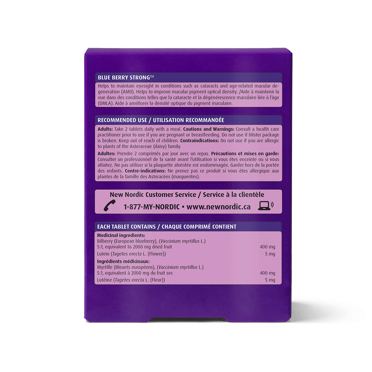 New Nordic Blue Berry Strong, 400 mg Bilberry, 120 Tablets