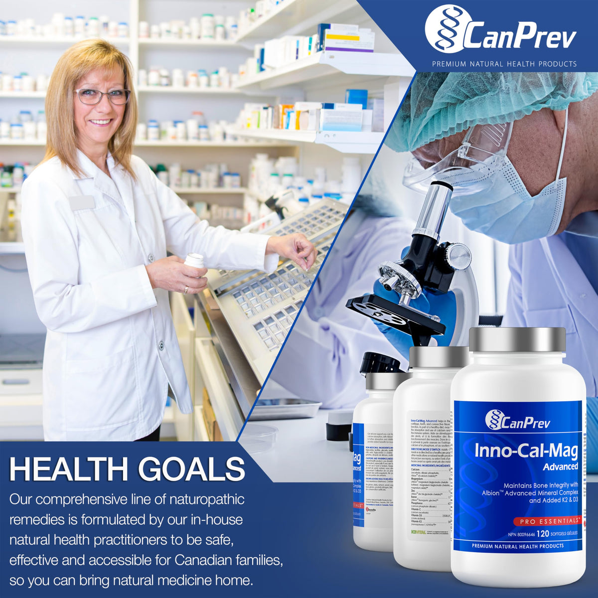 CanPrev Inno-Cal-Mag Calcium Magnesium Bisglycinate Softgels, 120 Softgels