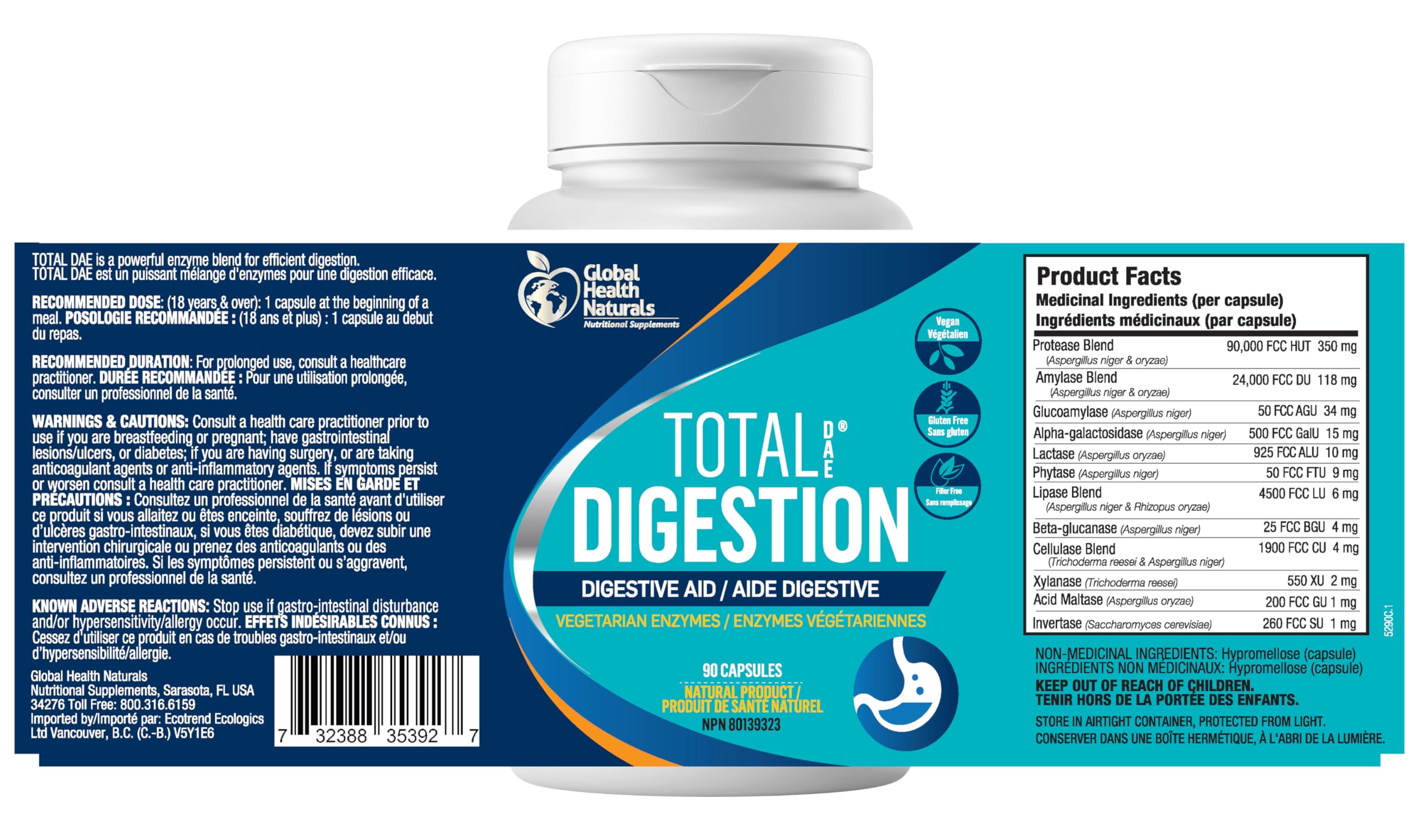 Global Health Naturals - Digestion Totale