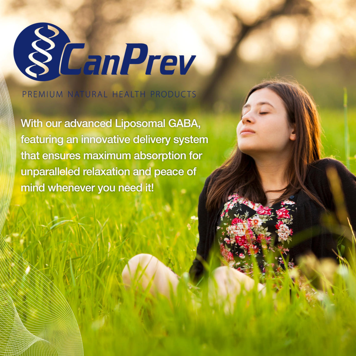 CanPrev Liposomal GABA Supplement, GABA & L-Theanine, Citrus, 45 Servings