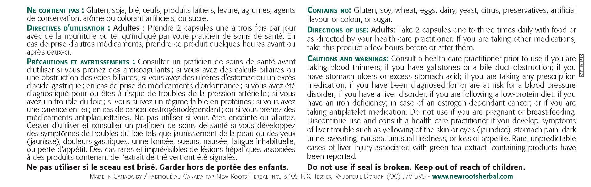 New Roots Herbal - Favorise le développement et le maintien du système squelettique - Favorise la densité et la solidité des os - Réduit l'incidence des fractures de fragilité