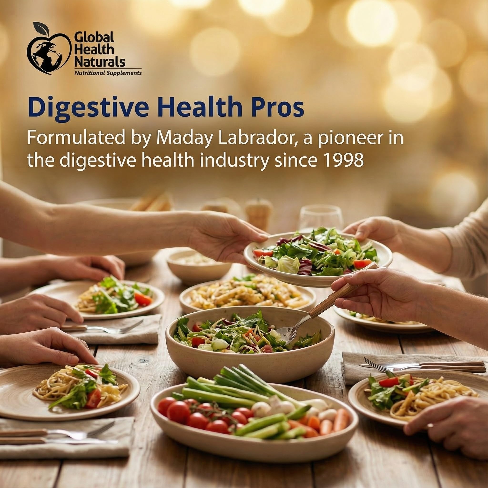Global Health Naturals Adaptogen Recharge, 90 gélules végétaliennes - 45 jours d'approvisionnement KSM-66 Ashwagandha et Rhodiola, soutient le bien-être émotionnel, fabriqué aux États-Unis