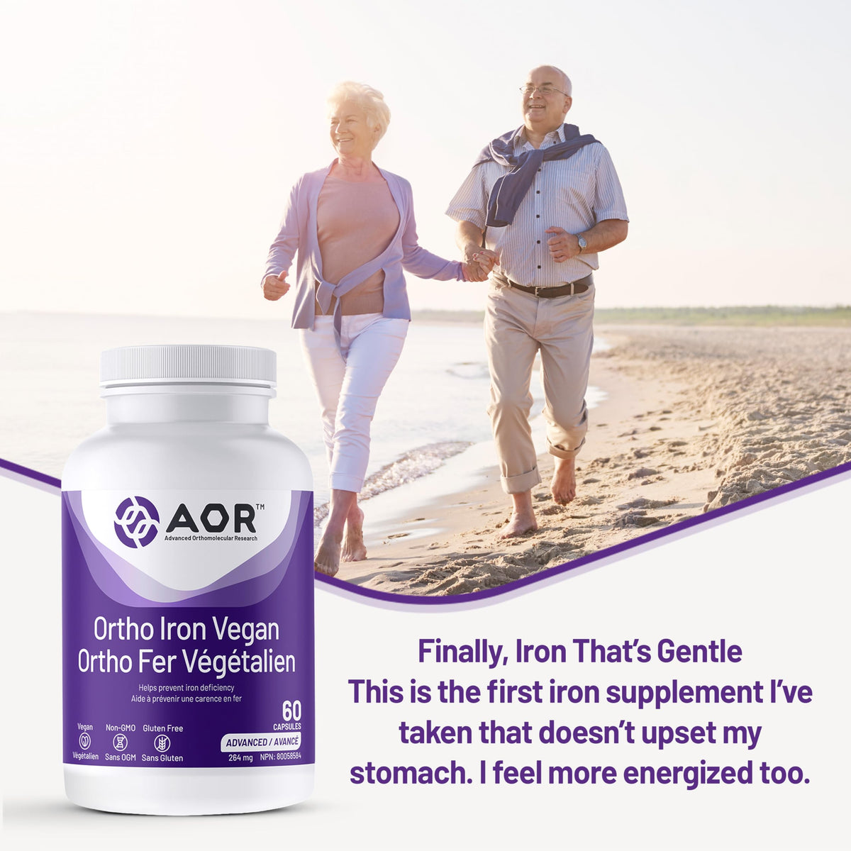 AOR Iron Supplements, Ortho Iron, 30 mg, 60 Capsules, 60 Day Supply