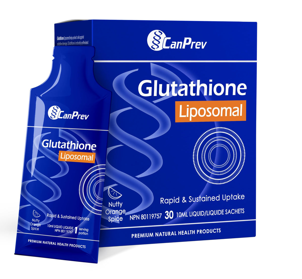 CanPrev Liposomal Glutathione Liquid Supplement, 30 Sachets, 30 Day Supply