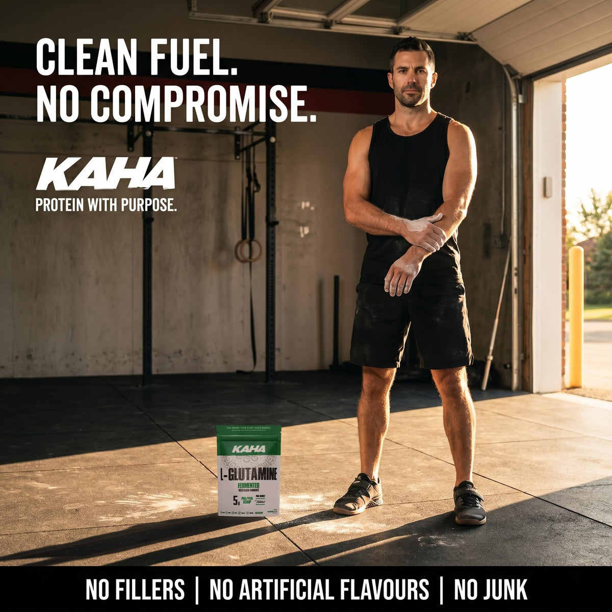 Kaha Nutrition Plant-Based Fermented L-Glutamine Powder 150g, 30 Servings – Pure for Active Recovery, Digestive Support & Healthy Canadian Lifestyles