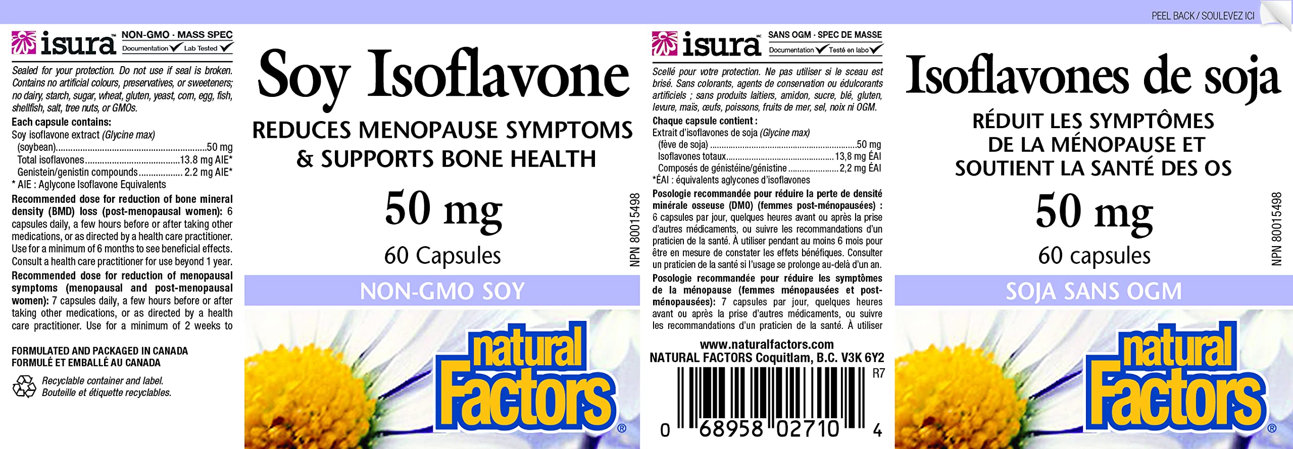 Natural Factors Soy Isoflavone Complex 50 mg, 60 Capsules
