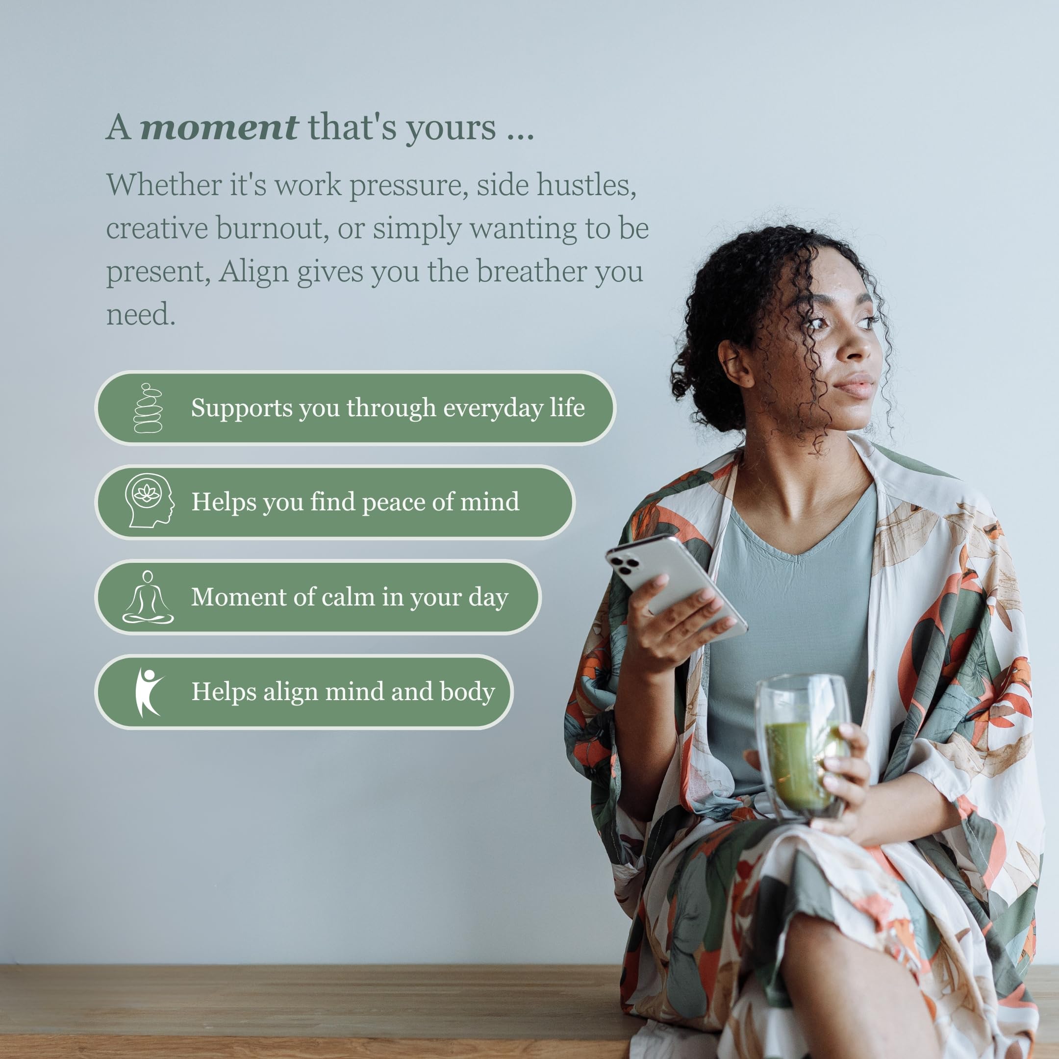 ALIGN MATCHA Ceremonial Matcha — Calm ritual & refined cup - Ichibancha (First Tea) from Japan, 50 g (≈42 servings)