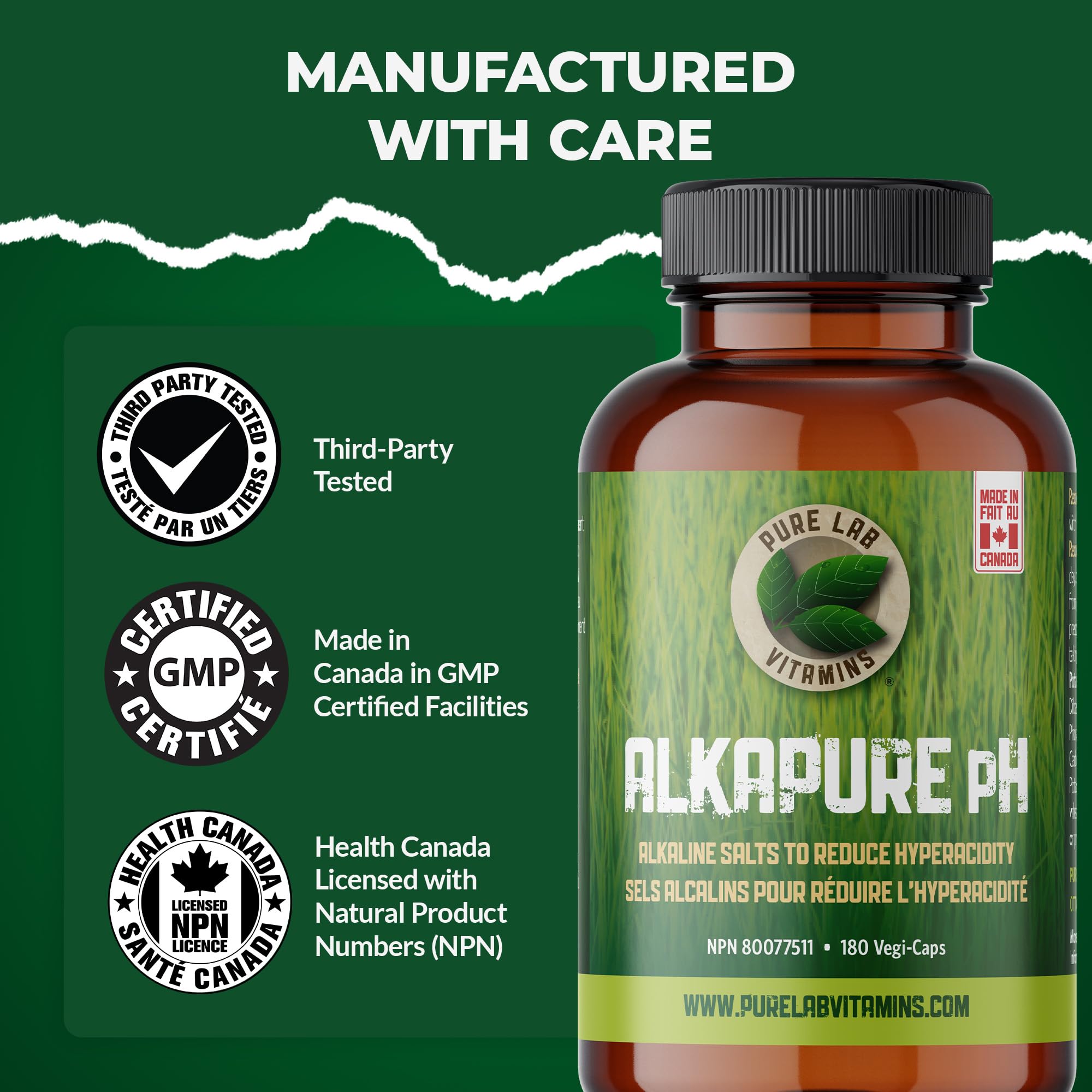 Pure Lab Vitamins Alkapure pH – Sels alcalins pour réduire l'hyperacidité