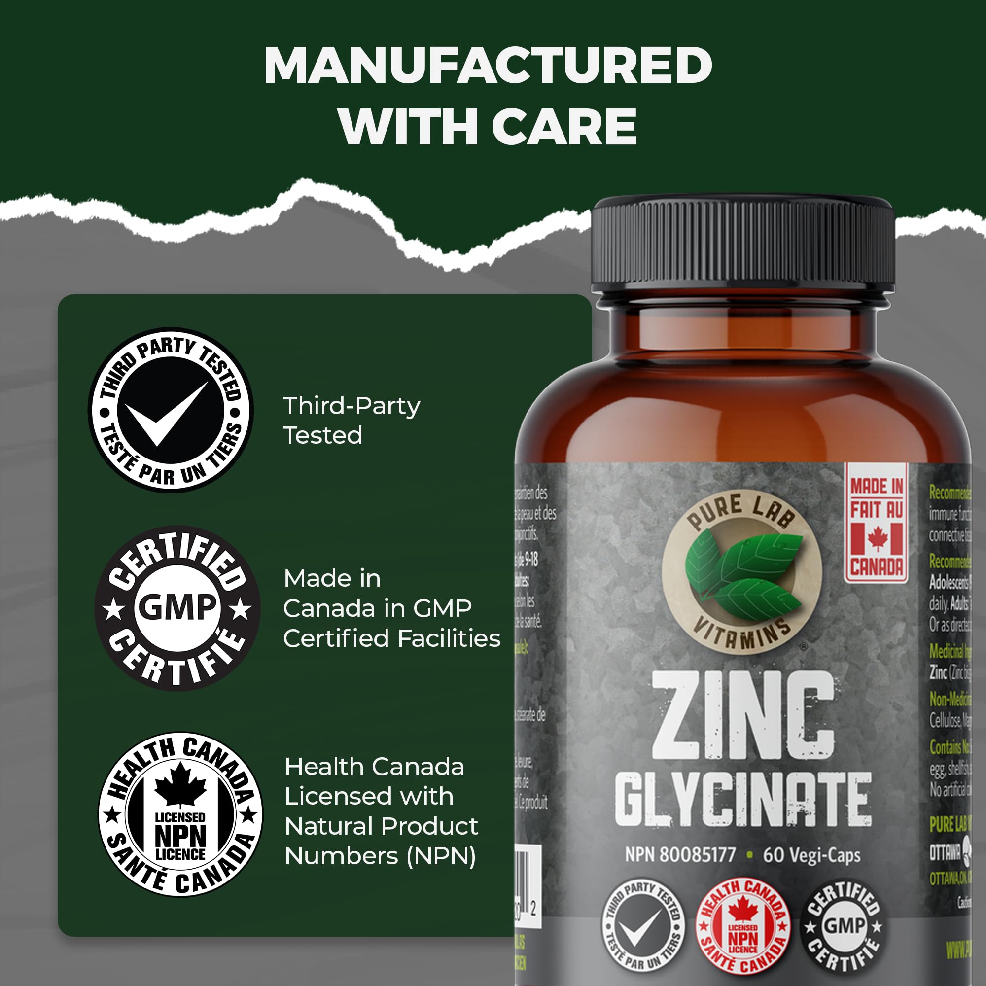 Pure Lab Vitamins - Zinc Glycinate