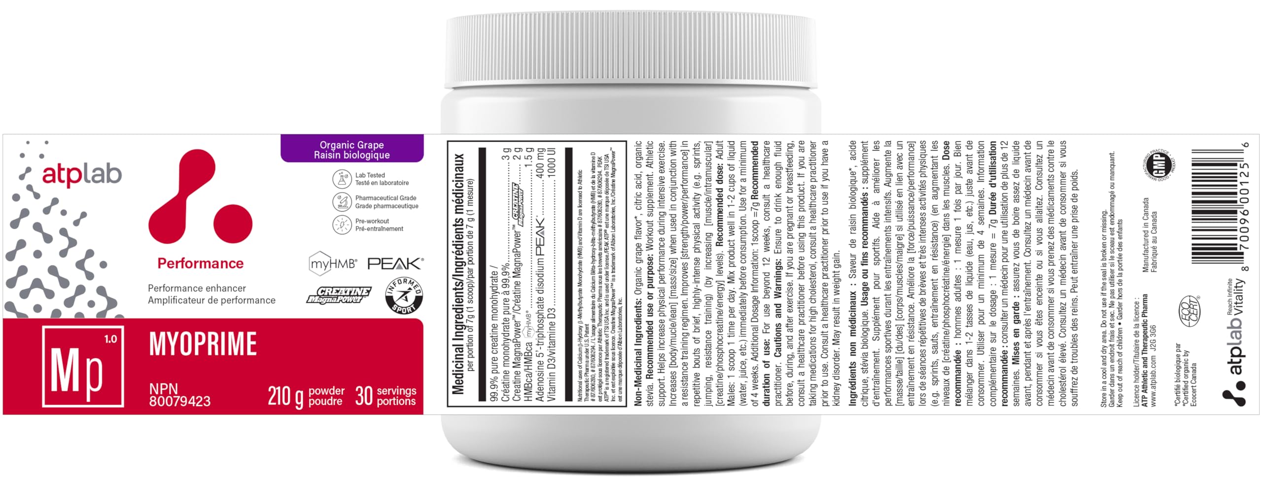 ATP LAB - Myoprime 210g