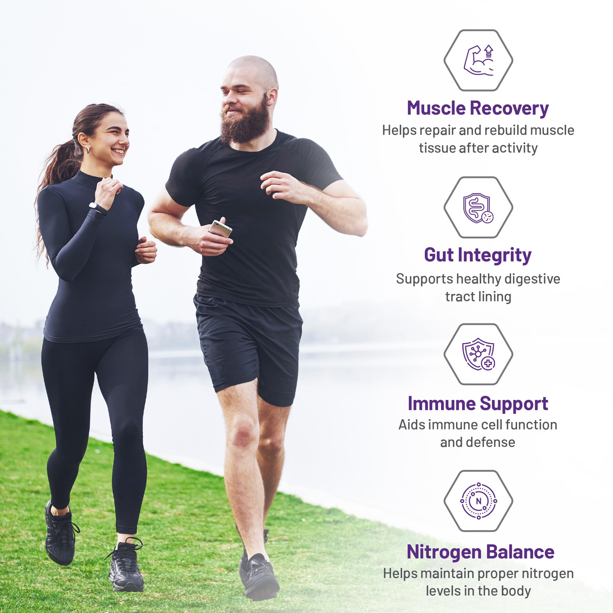 AOR L-Glutamine Powder 5000mg, 450g 90 Servings - L-Glutamine Supplement, Supports Digestive Comfort, Recovery & Overall Wellness, Vegan and Non-GMO, Trusted Choice Recommended by Professionals