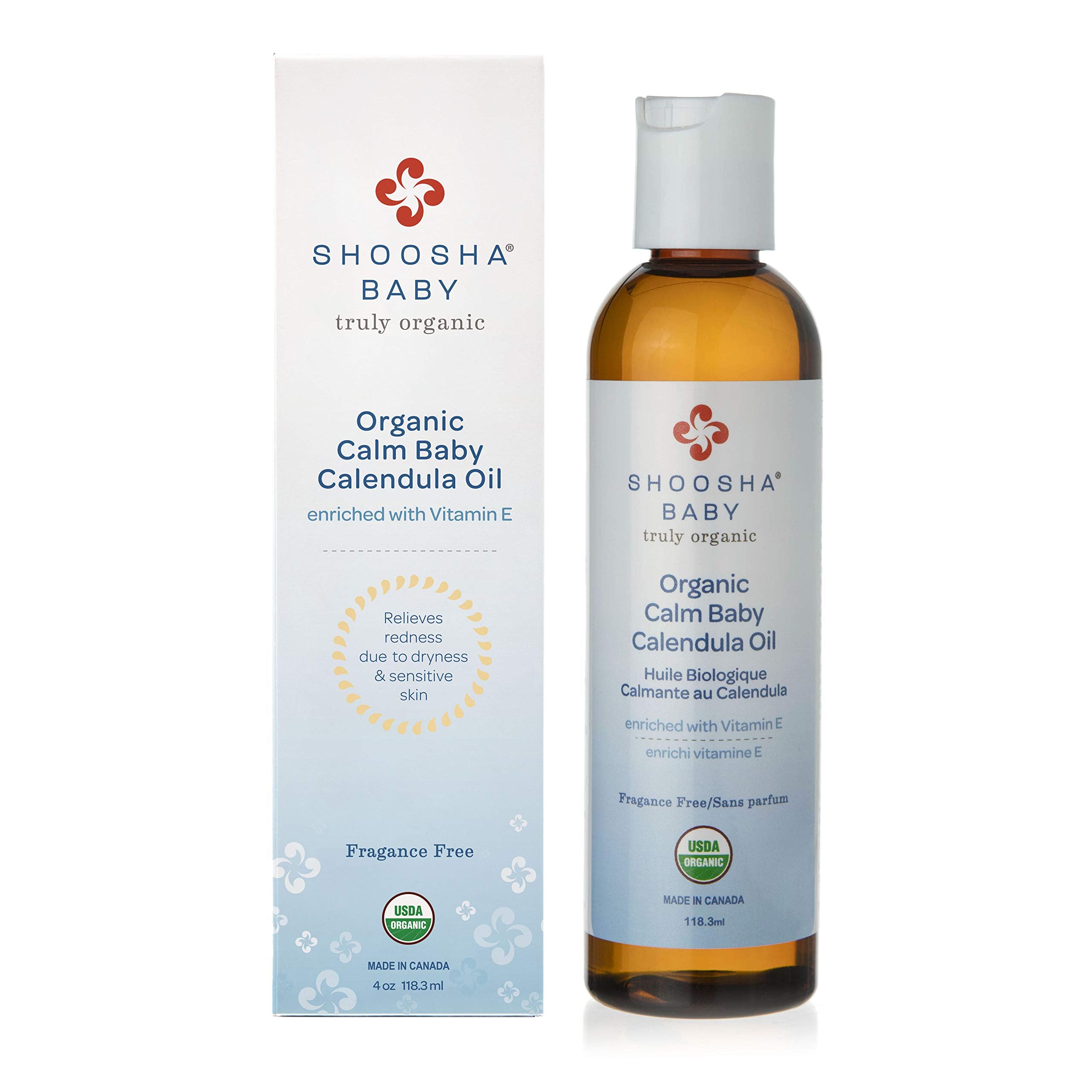 Shoosha Calm Baby Calendula Oil, Unscented