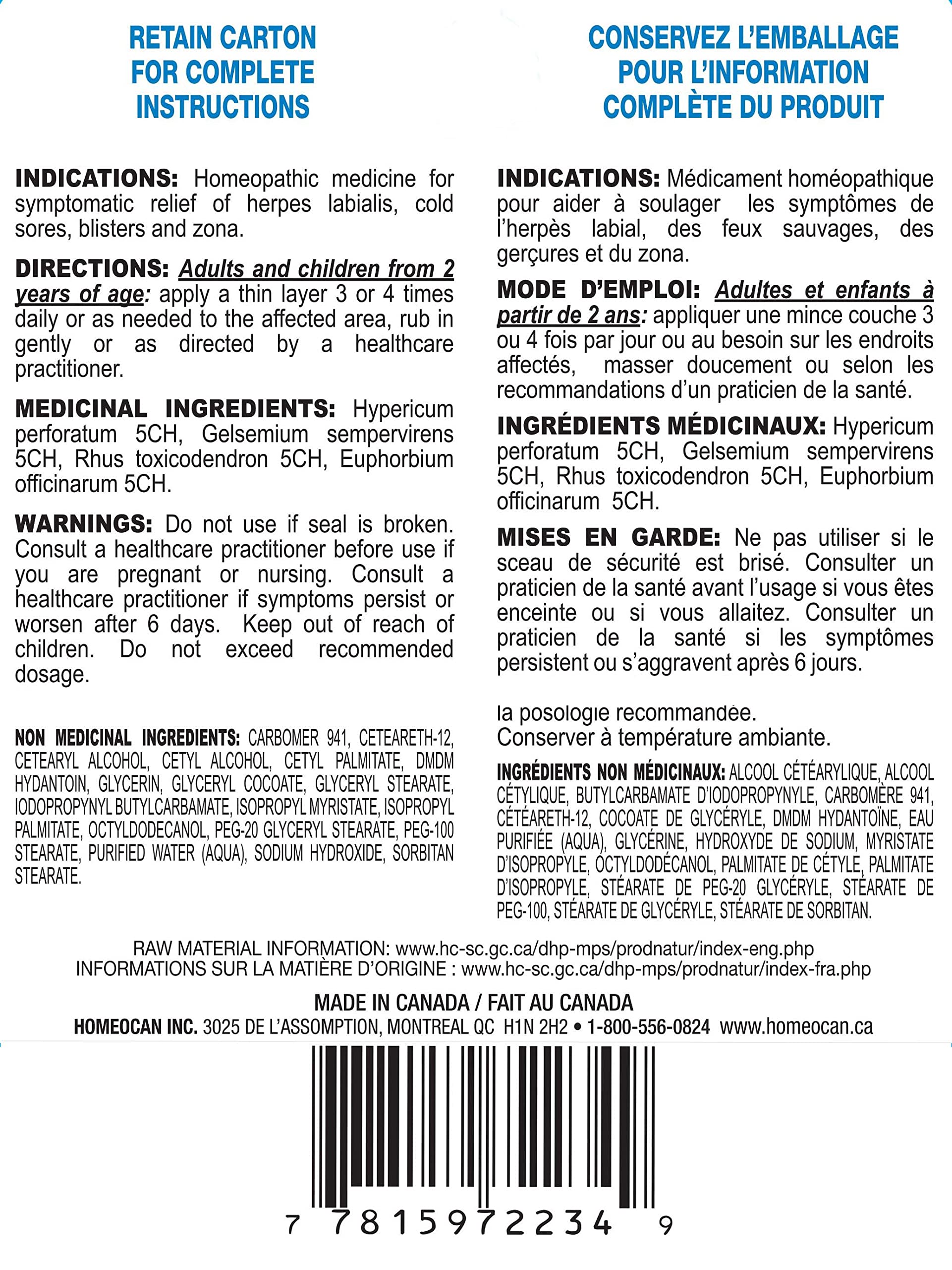 Traumacare - Cold Sores Soothing Cream, 7g - Help Relieve the Symptoms of Cold Sores, Chapped Skin and Shingles - Blisters and Zona Relief - Helps Relieve Pain and Itch - Adults and Children