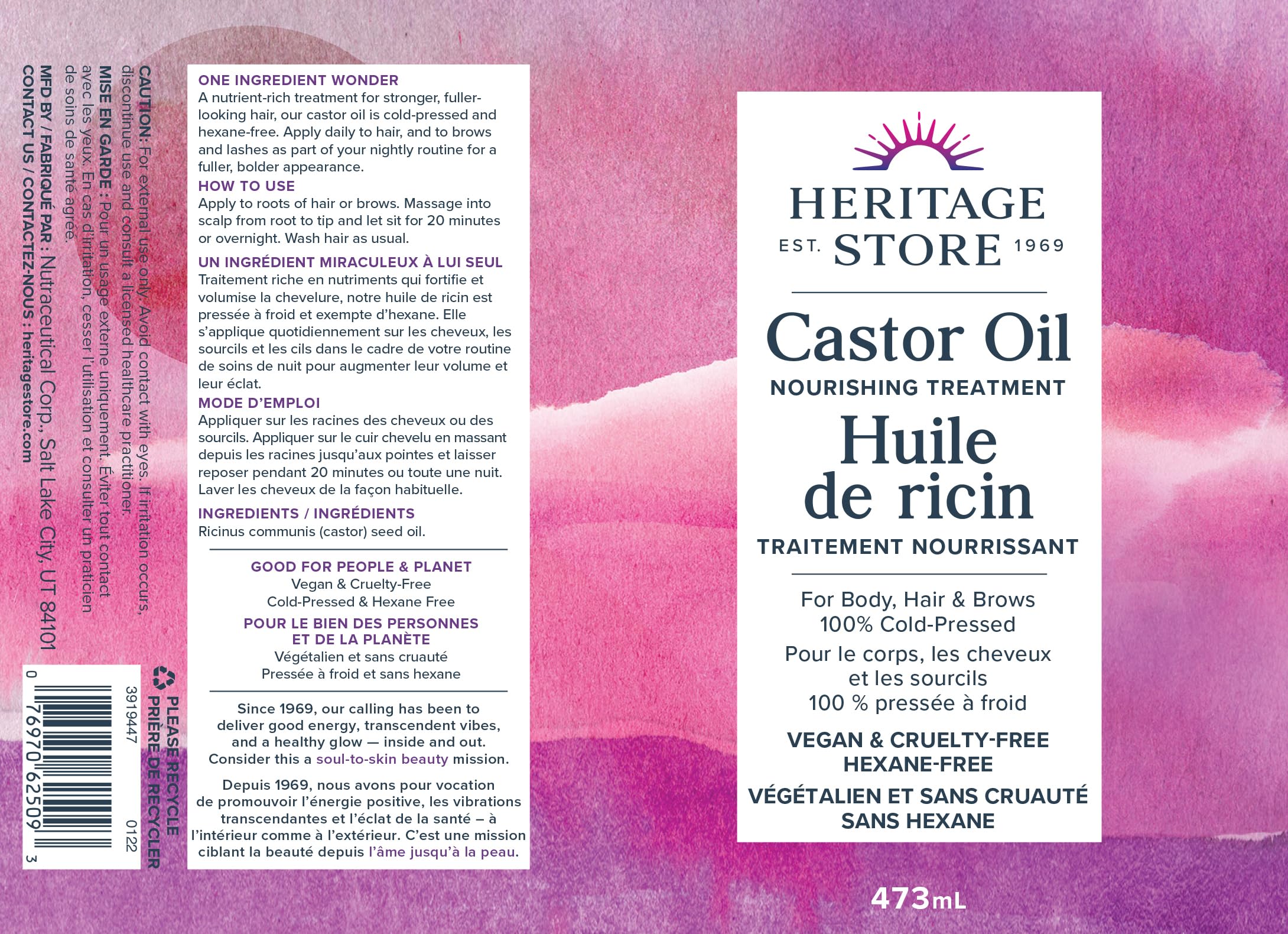 Heritage Store - Huile de ricin