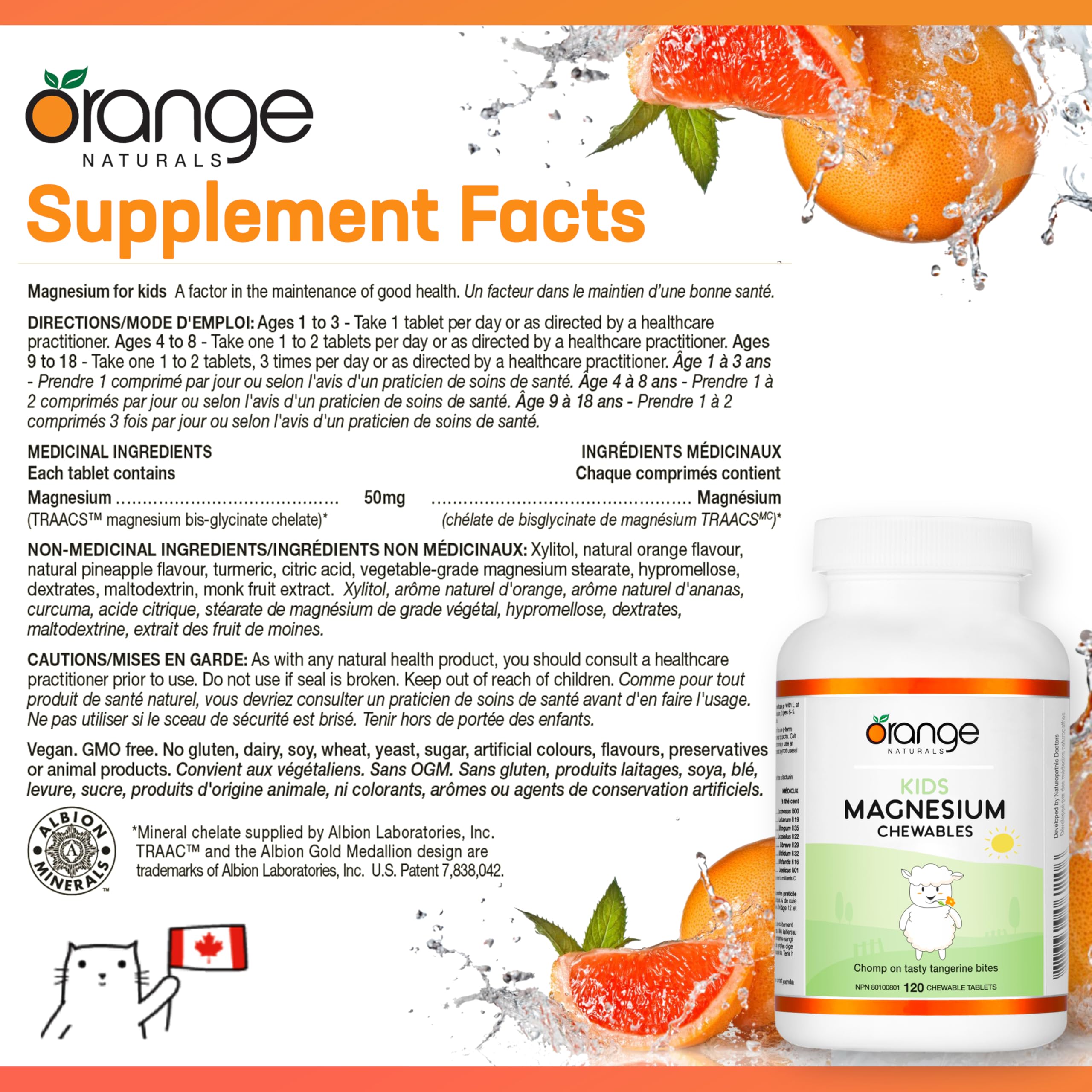 Orange Naturals - Magnésium pour enfants