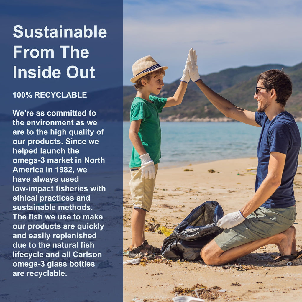 Carlson - Cod Liver Oil, 1100 mg Omega-3s + A & D3, Wild-Caught Norwegian Arctic Cod-Liver Oil, Sustainably Sourced Nordic Fish Oil Liquid